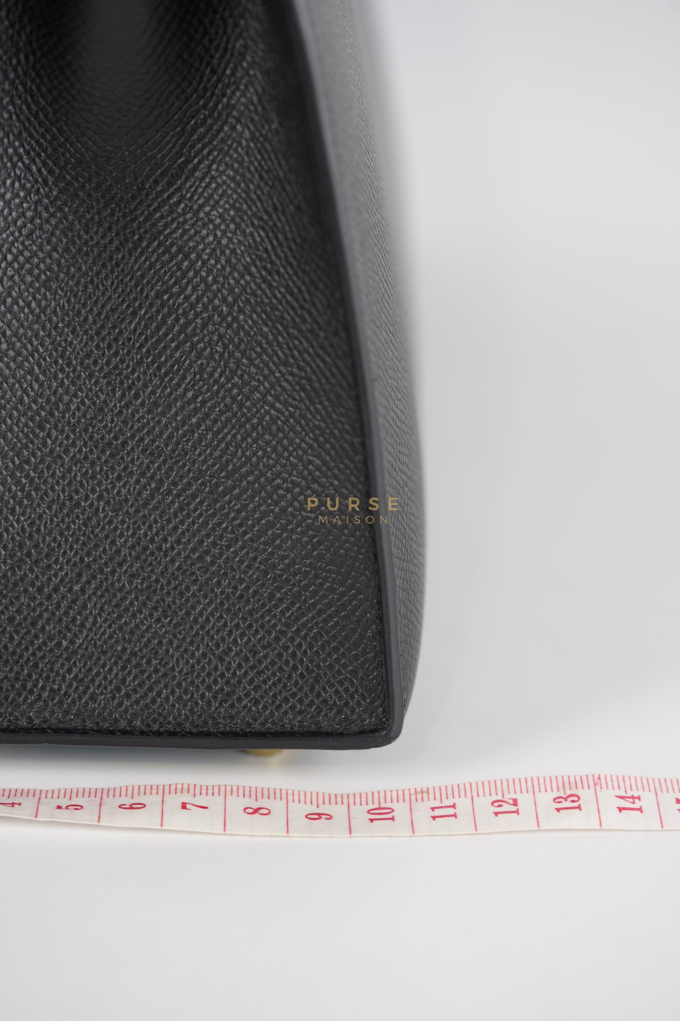 Kelly 25 Sellier in Black Epsom Leather and Gold Hardware Stamp Z (2021) | Purse Maison Luxury Bags Shop