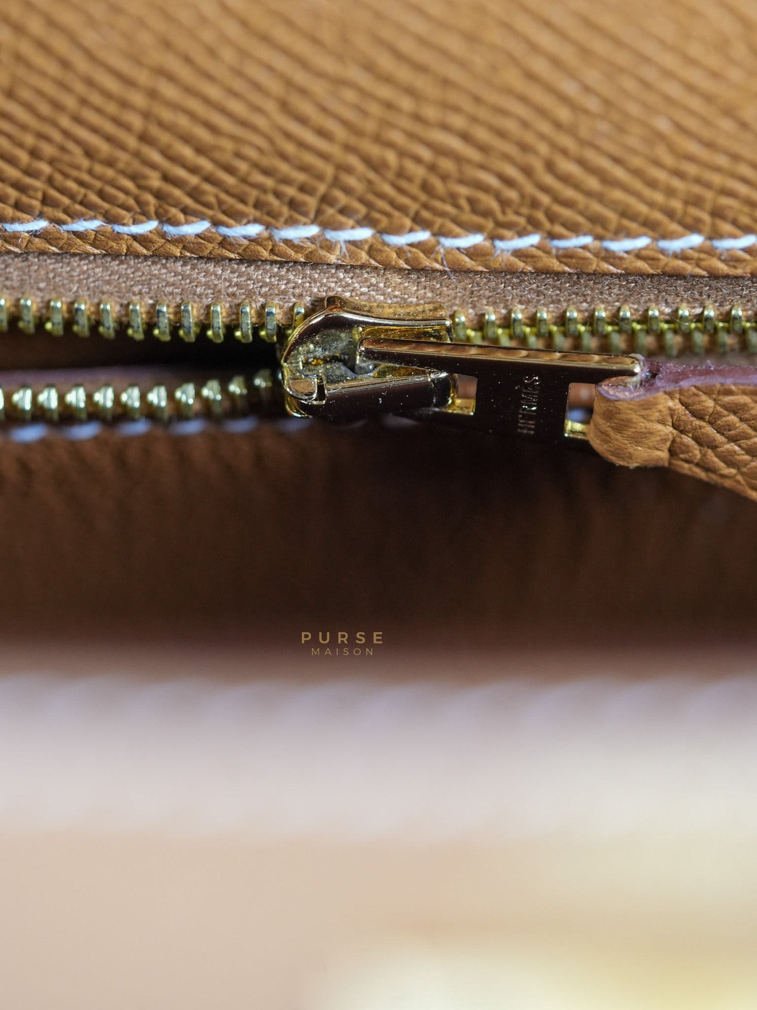 Kelly 28 Gold on Gold Epsom Leather in Gold Hardware Stamp B (2023) | Purse Maison Luxury Bags Shop