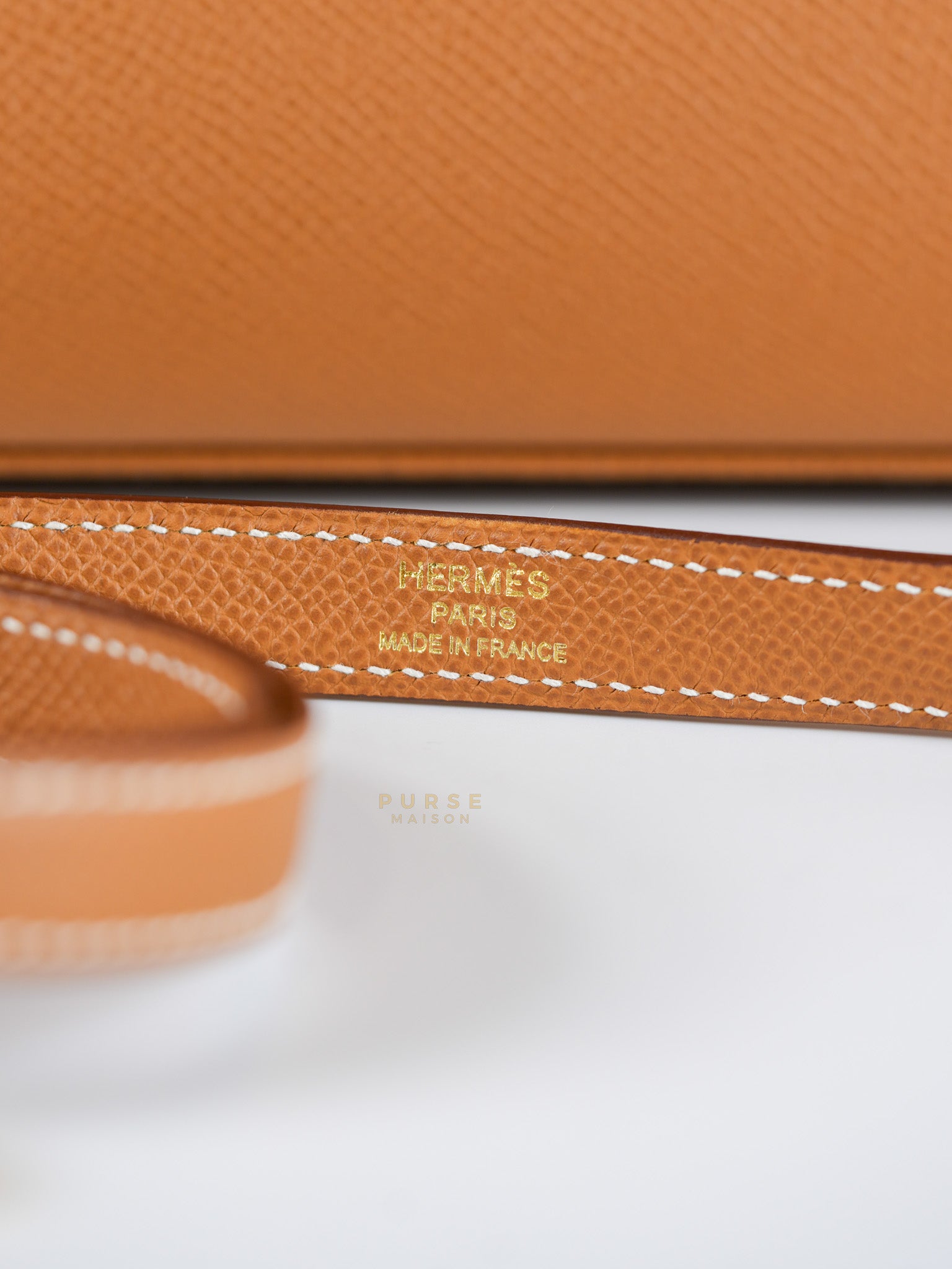 Kelly 28 Gold on Gold Epsom Leather in Gold Hardware Stamp B (2023) | Purse Maison Luxury Bags Shop