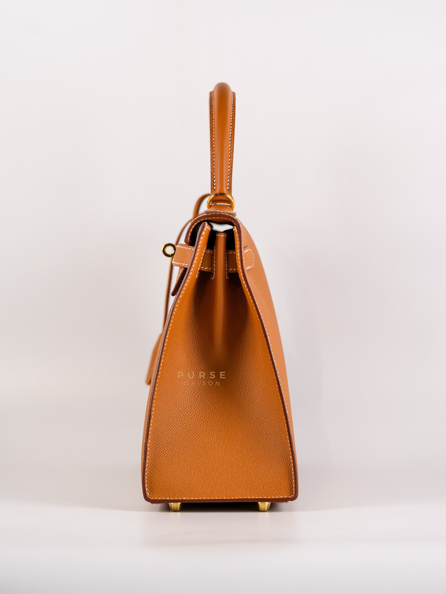 Kelly 28 Gold on Gold Epsom Leather in Gold Hardware Stamp B (2023) | Purse Maison Luxury Bags Shop