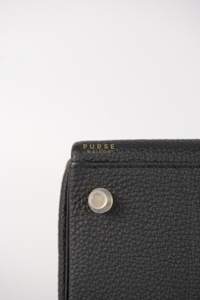Kelly 28 in Noir Togo Leather & Gold Hardware Stamp W(2024) | Purse Maison Luxury Bags Shop
