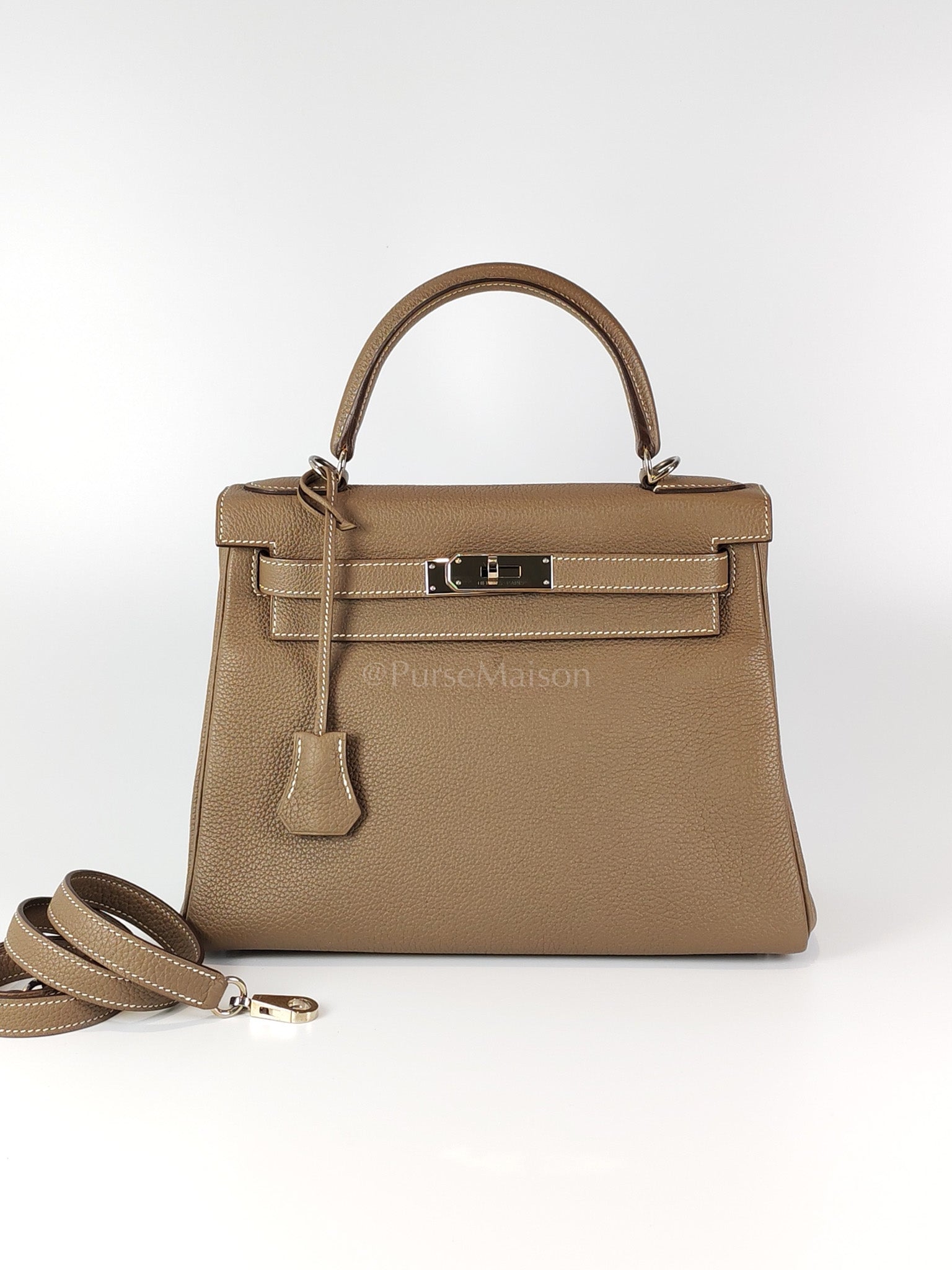 Kelly 28 Retourne in Epsom Leather and Palladium Hardware Stamp D (2019) | Purse Maison Luxury Bags Shop