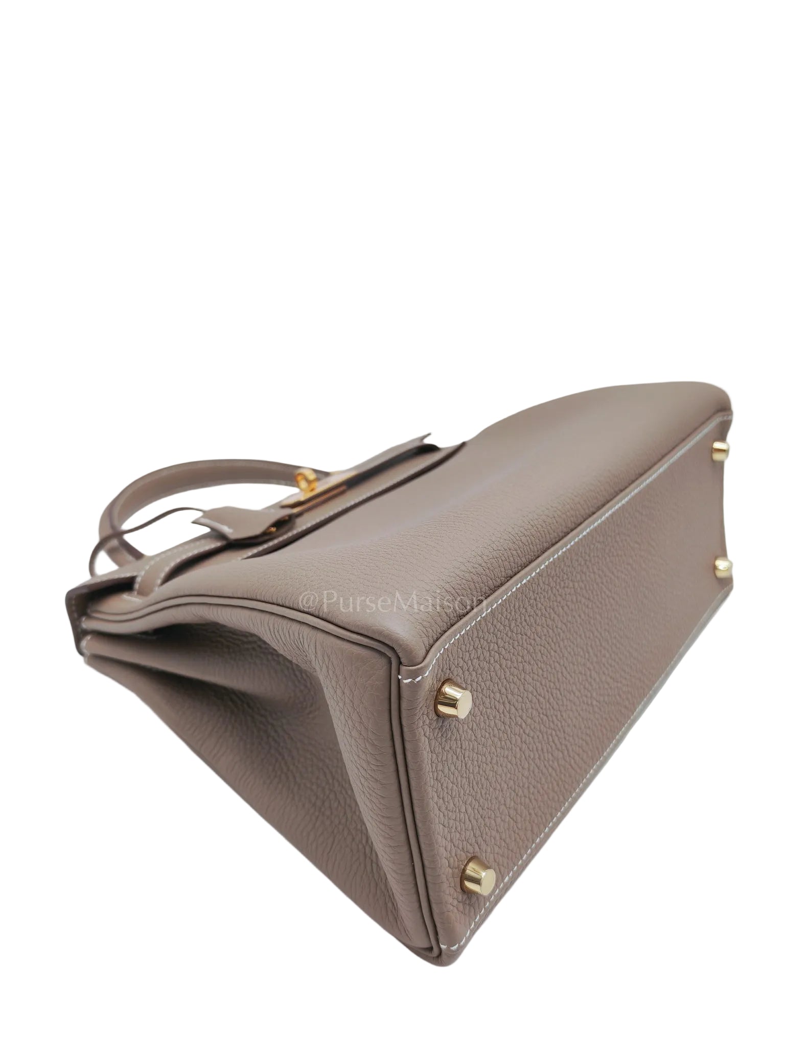 Kelly 28 Retourne in Etoupe Togo Leather and Gold Hardware Stamp U (2022) | Purse Maison Luxury Bags Shop