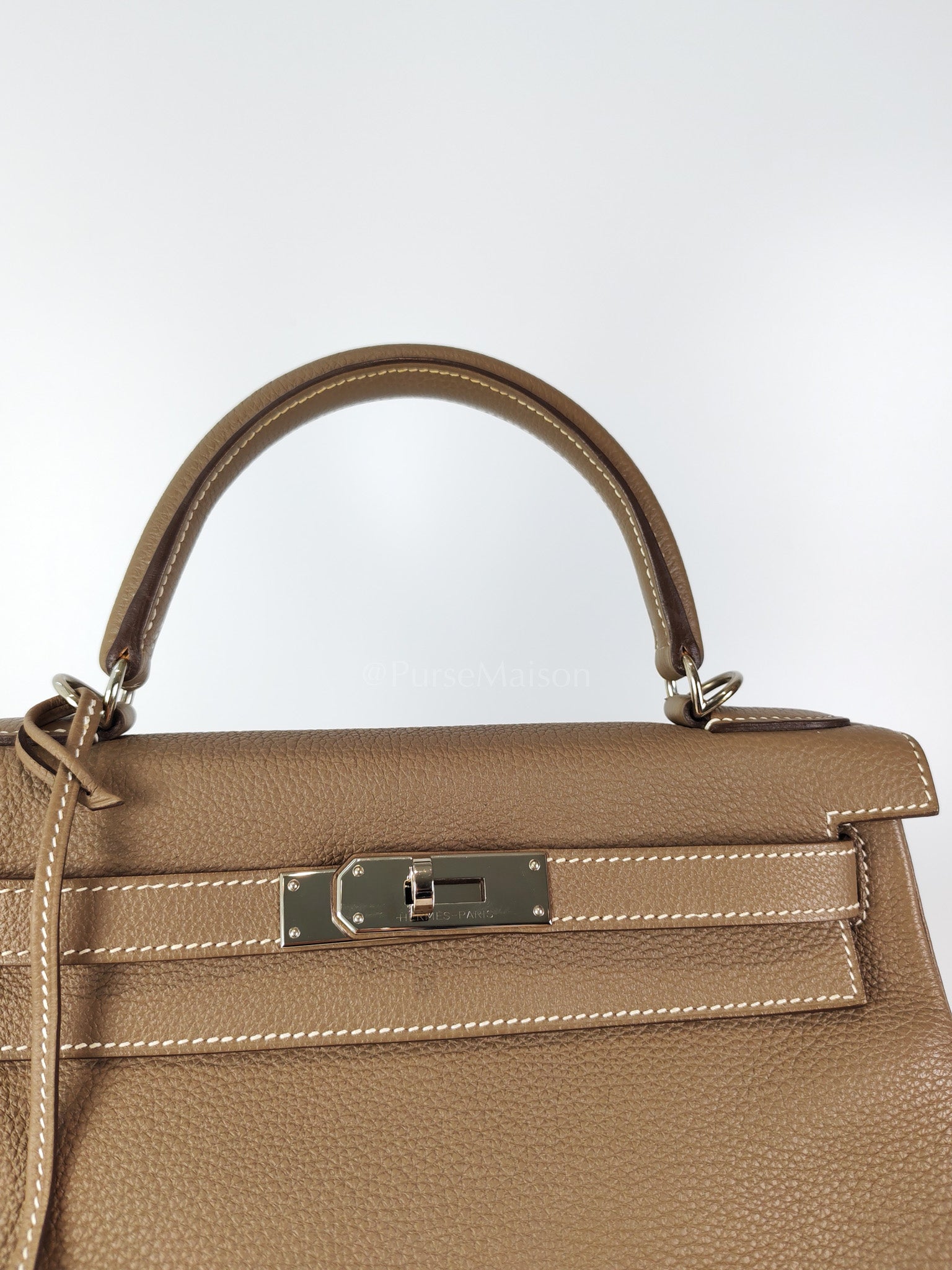 Kelly 28 Retourne in Epsom Leather and Palladium Hardware Stamp D (2019) | Purse Maison Luxury Bags Shop