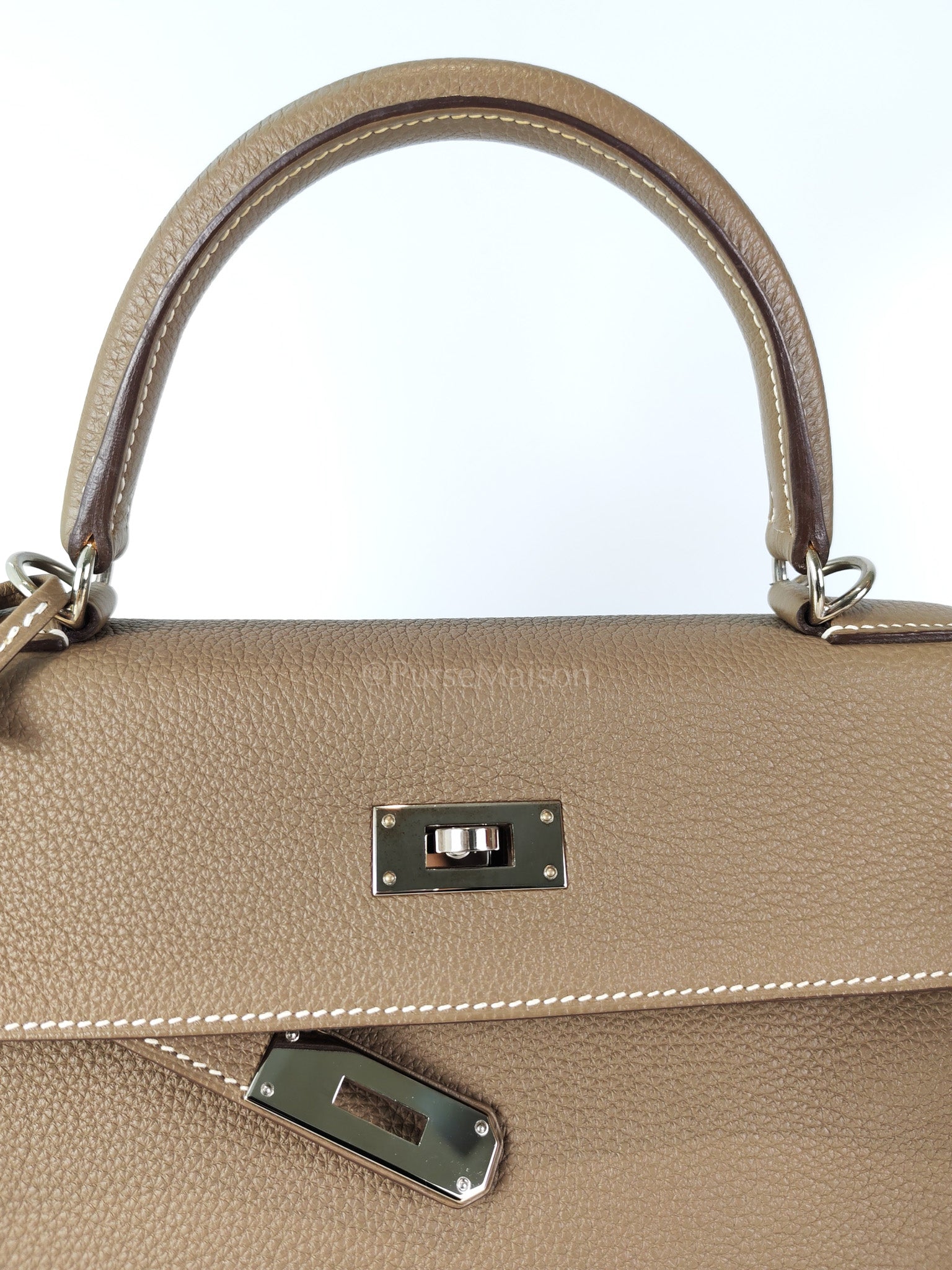 Kelly 28 Retourne in Epsom Leather and Palladium Hardware Stamp D (2019) | Purse Maison Luxury Bags Shop