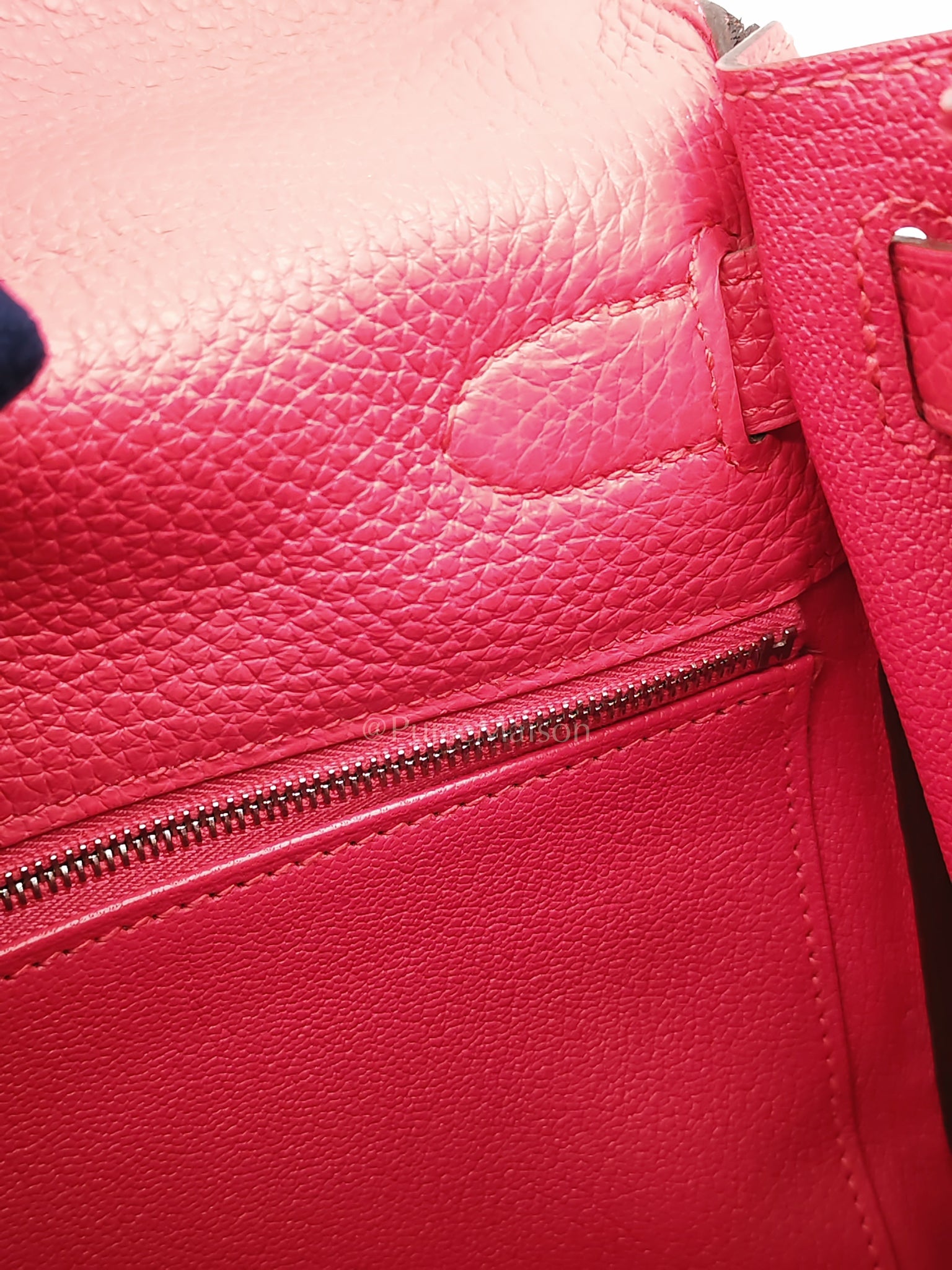 Kelly 28 Retourne in Rose Extreme Clemence in Palladium Hardware Stamp D (2019) | Purse Maison Luxury Bags Shop