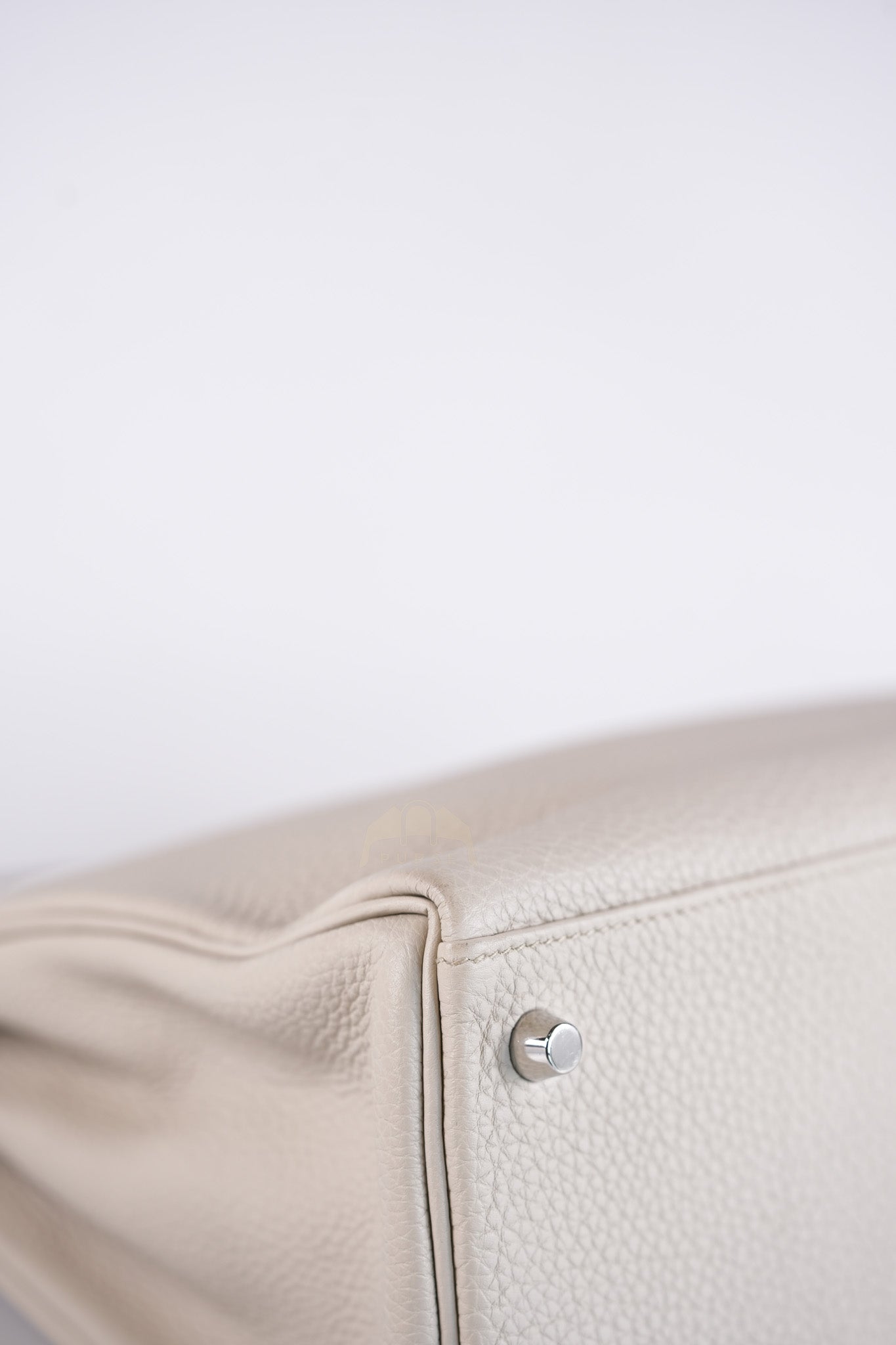 Kelly 28 Retourne Touch Beton Togo Leather in Palladium Hardware Stamp C (2018) | Purse Maison Luxury Bags Shop