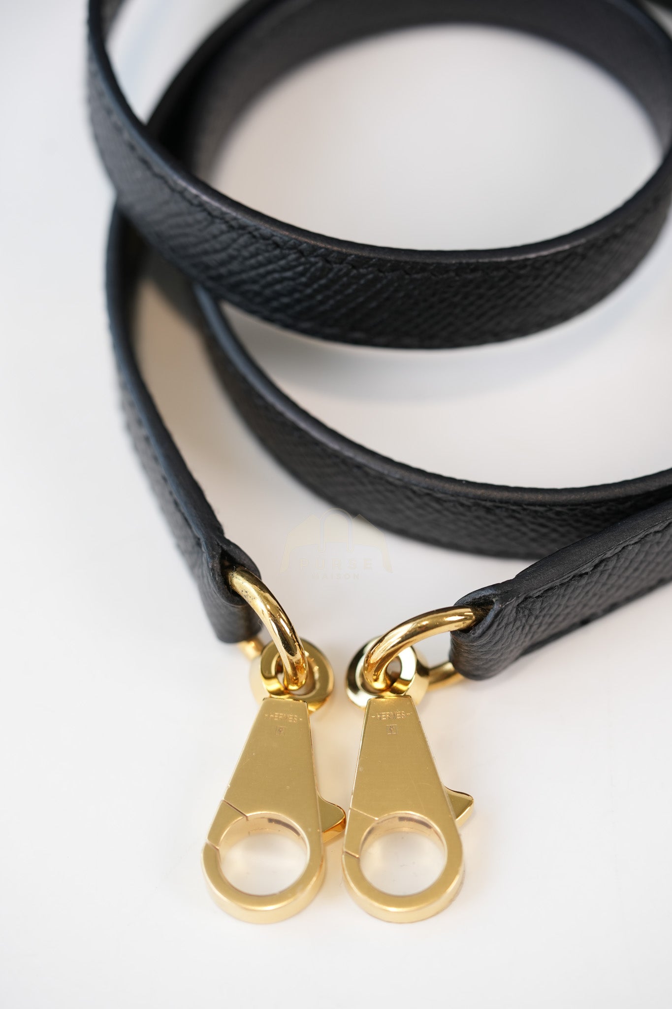 Kelly 28 Sellier in Black Epsom Leather and Gold Hardware Stamp C (2018) | Purse Maison Luxury Bags Shop