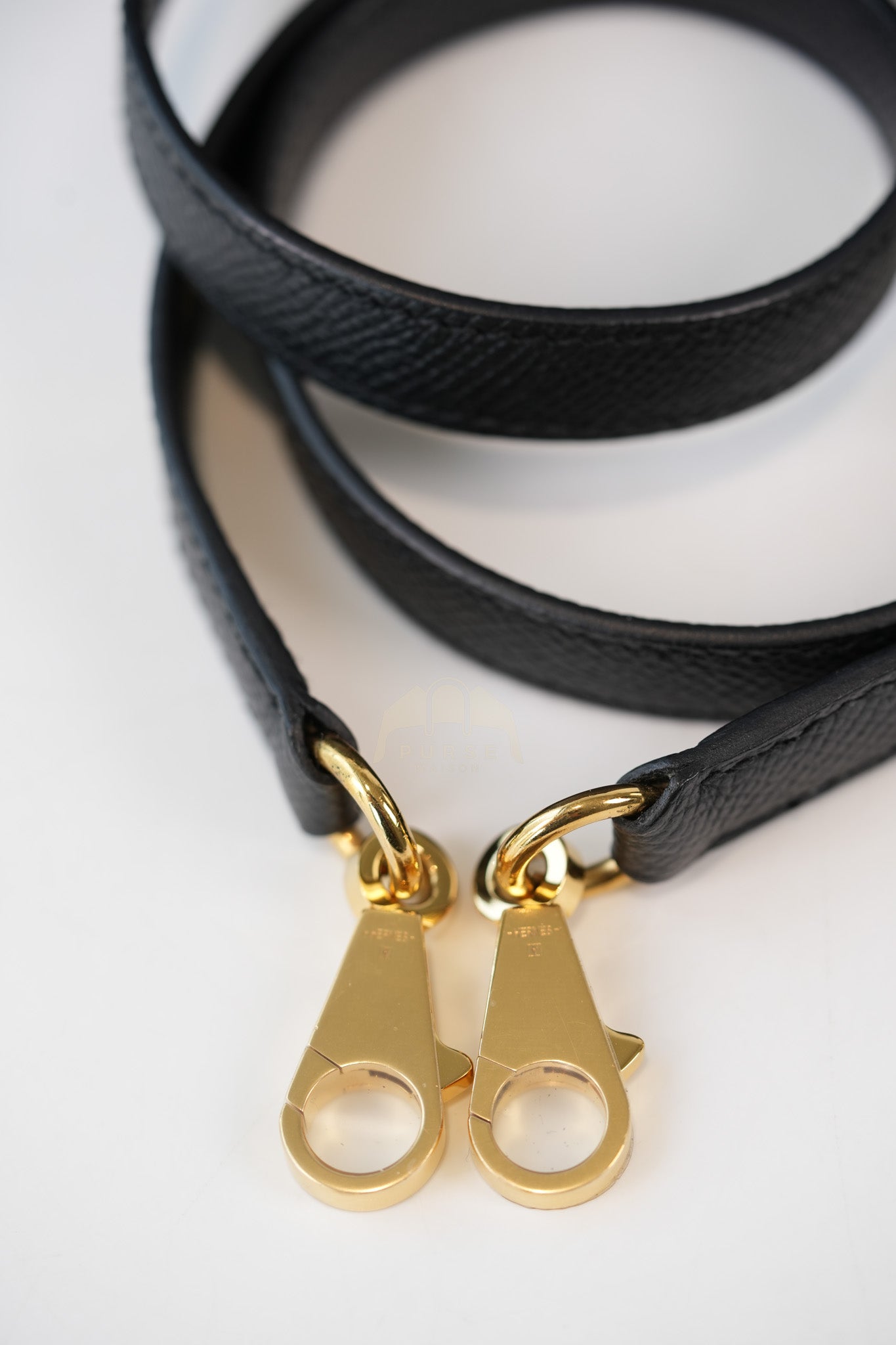 Kelly 28 Sellier in Black Epsom Leather and Gold Hardware Stamp C (2018) | Purse Maison Luxury Bags Shop