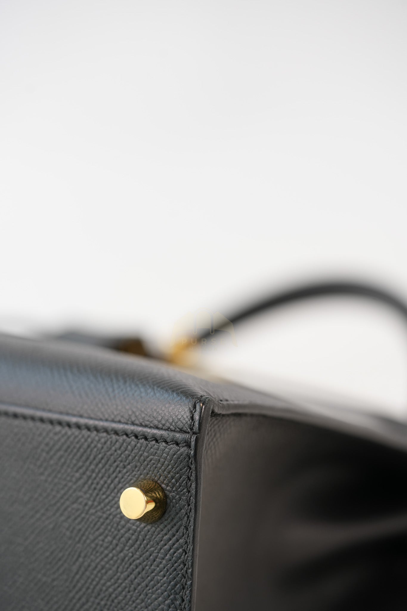 Kelly 28 Sellier in Black Epsom Leather and Gold Hardware Stamp C (2018) | Purse Maison Luxury Bags Shop