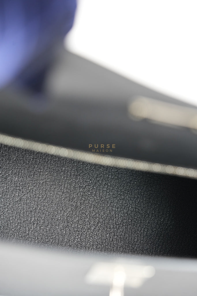 Kelly 28 Sellier in Black Epsom Leather and Palladium Hardware Stamp C (2018) | Purse Maison Luxury Bags Shop