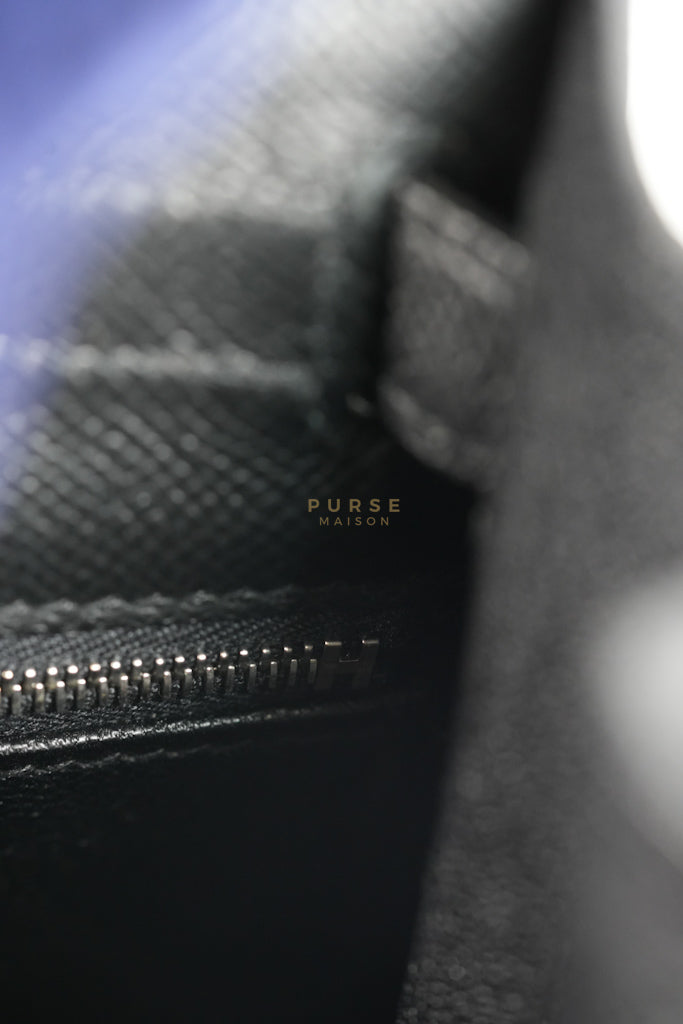 Kelly 28 Sellier in Black Epsom Leather and Palladium Hardware Stamp C (2018) | Purse Maison Luxury Bags Shop