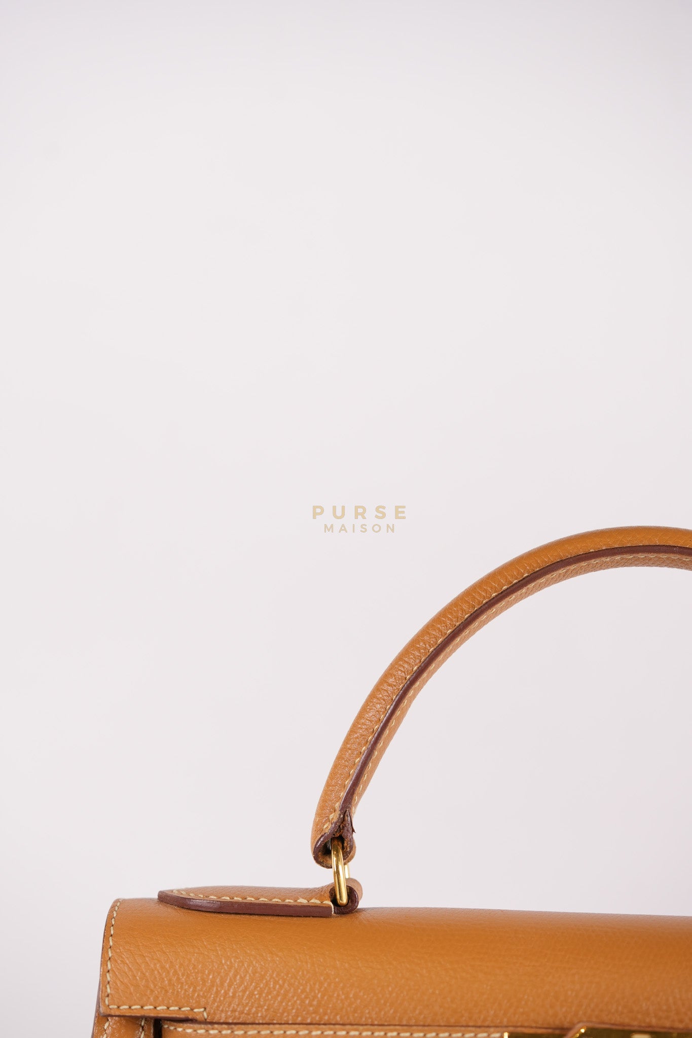 Kelly 28 Sellier in Gold Epsom Leather Gold Hardware Stamp W Circle(1993) | Purse Maison Luxury Bags Shop