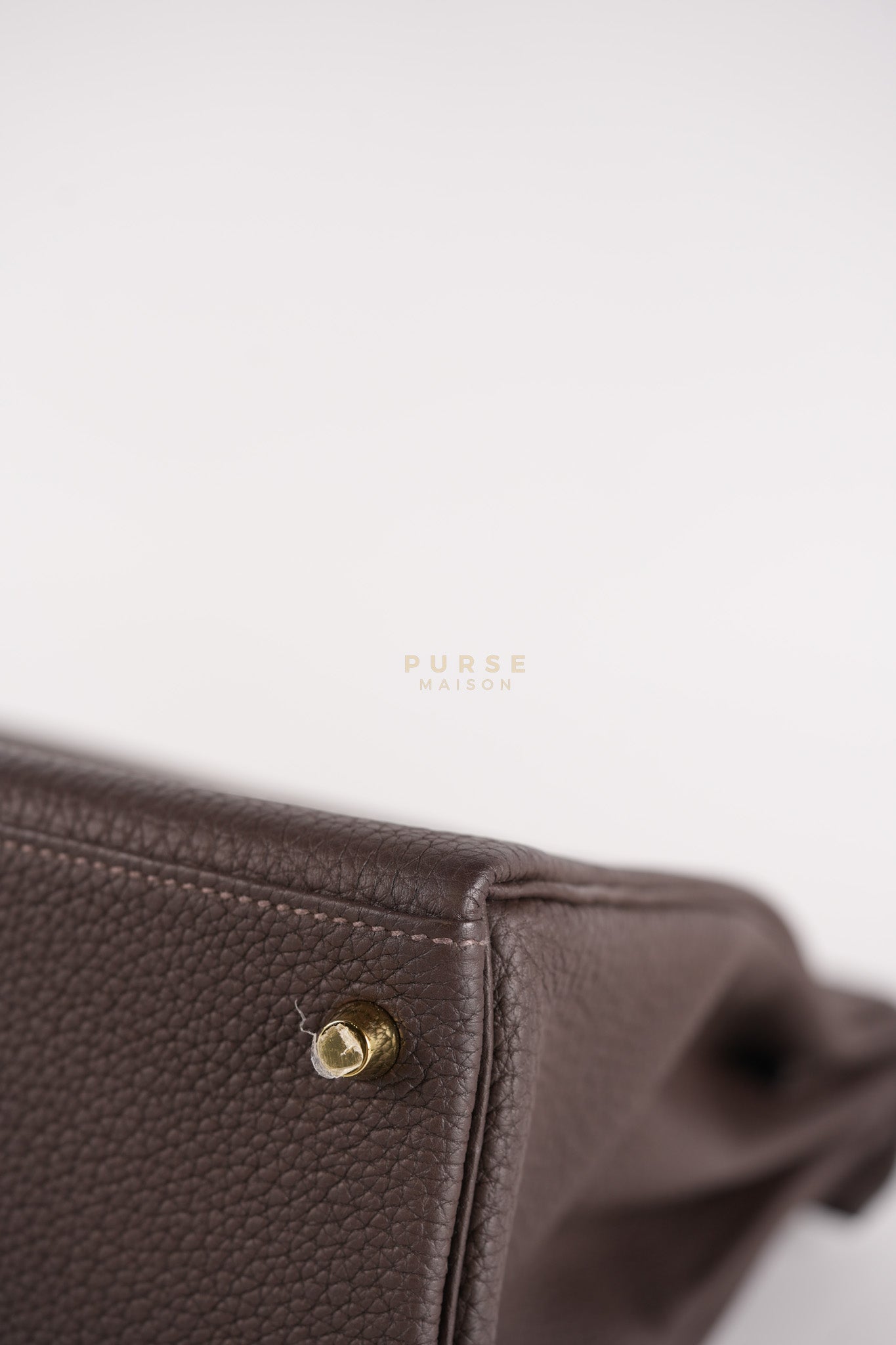Kelly 32 Chocolate Togo Leather Gold Hardware Stamp D (2019) | Purse Maison Luxury Bags Shop