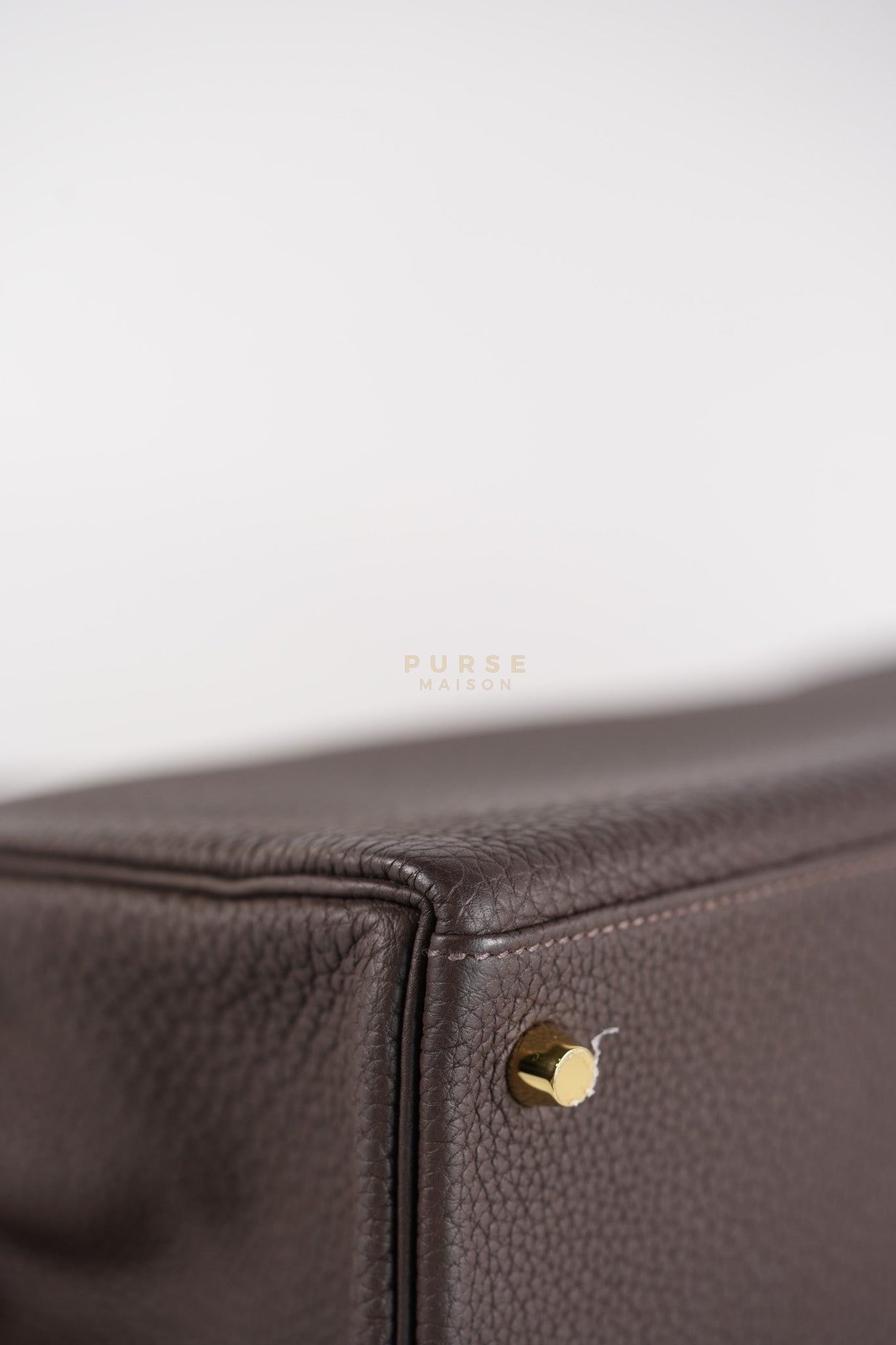Kelly 32 Chocolate Togo Leather Gold Hardware Stamp D (2019) | Purse Maison Luxury Bags Shop