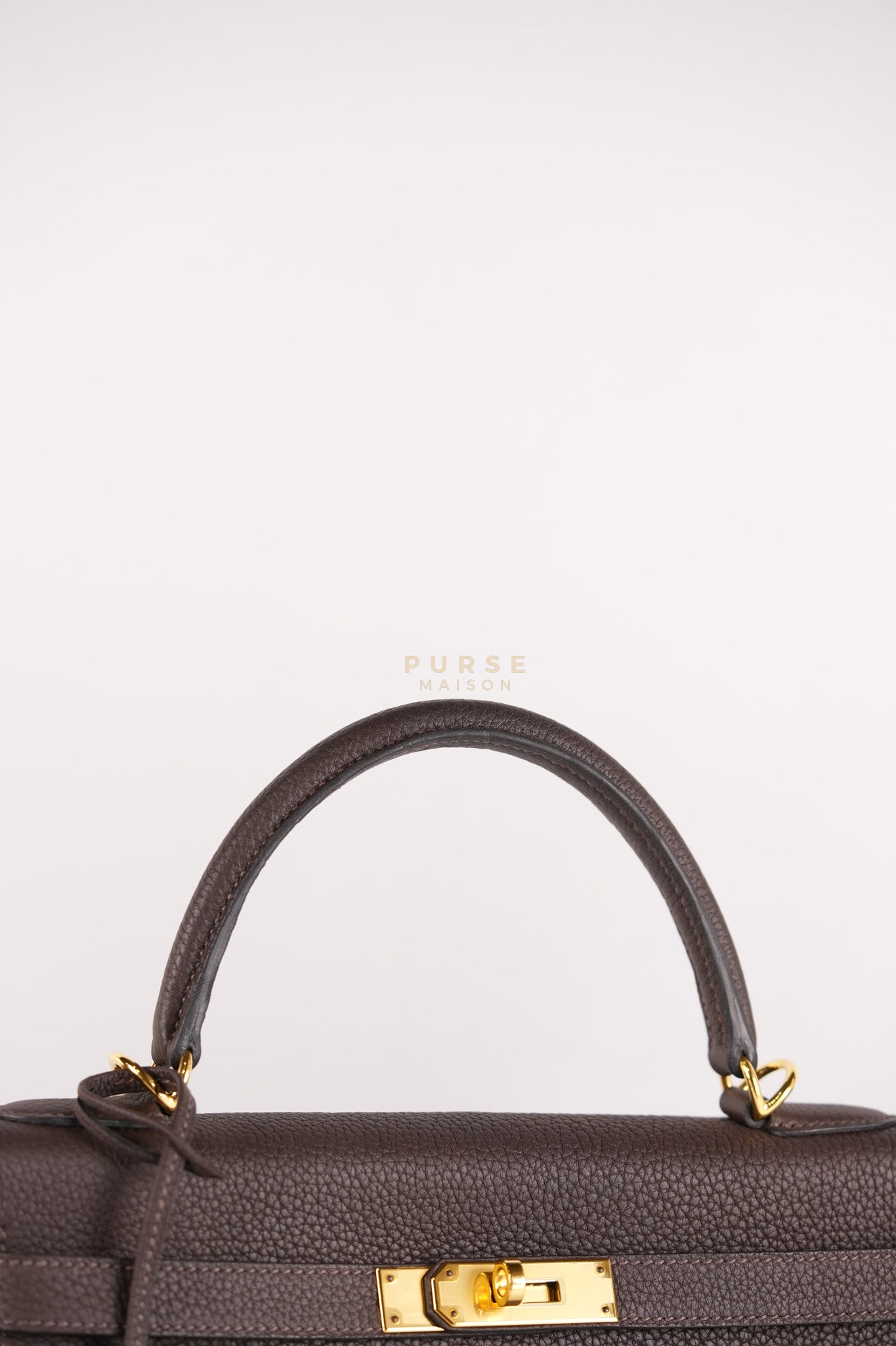 Kelly 32 Chocolate Togo Leather Gold Hardware Stamp D (2019) | Purse Maison Luxury Bags Shop