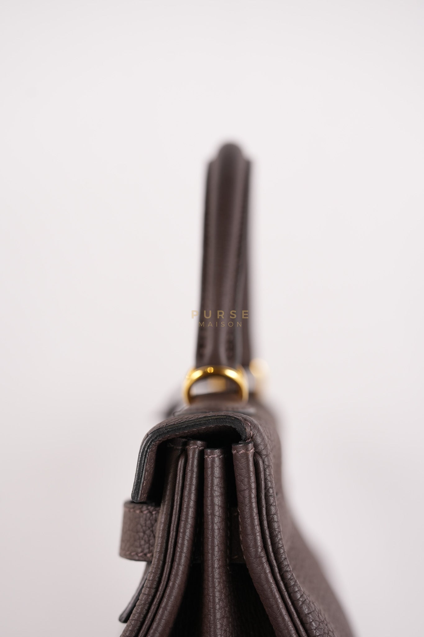 Kelly 32 Chocolate Togo Leather Gold Hardware Stamp D (2019) | Purse Maison Luxury Bags Shop
