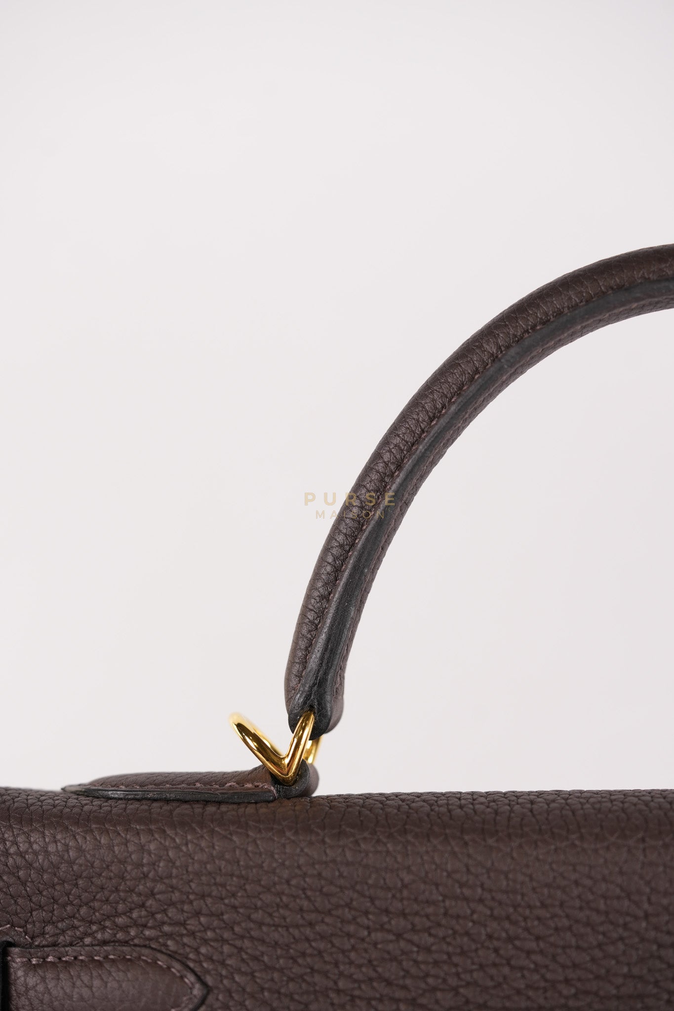 Kelly 32 Chocolate Togo Leather Gold Hardware Stamp D (2019) | Purse Maison Luxury Bags Shop