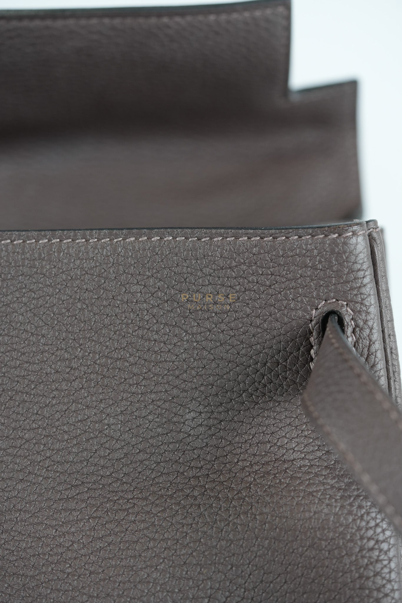 Kelly 32 Chocolate Togo Leather Gold Hardware Stamp D (2019) | Purse Maison Luxury Bags Shop