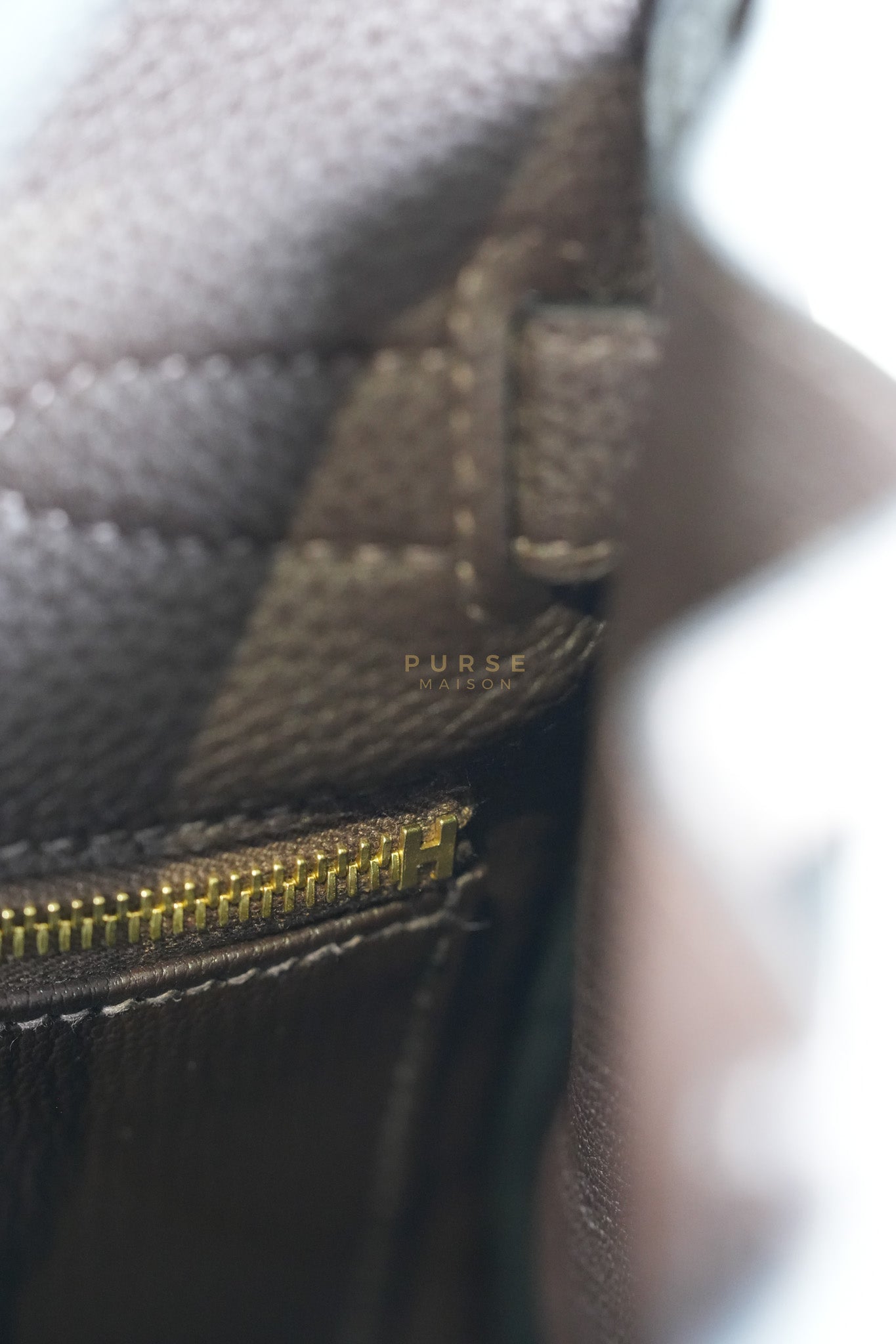 Kelly 32 Chocolate Togo Leather Gold Hardware Stamp D (2019) | Purse Maison Luxury Bags Shop