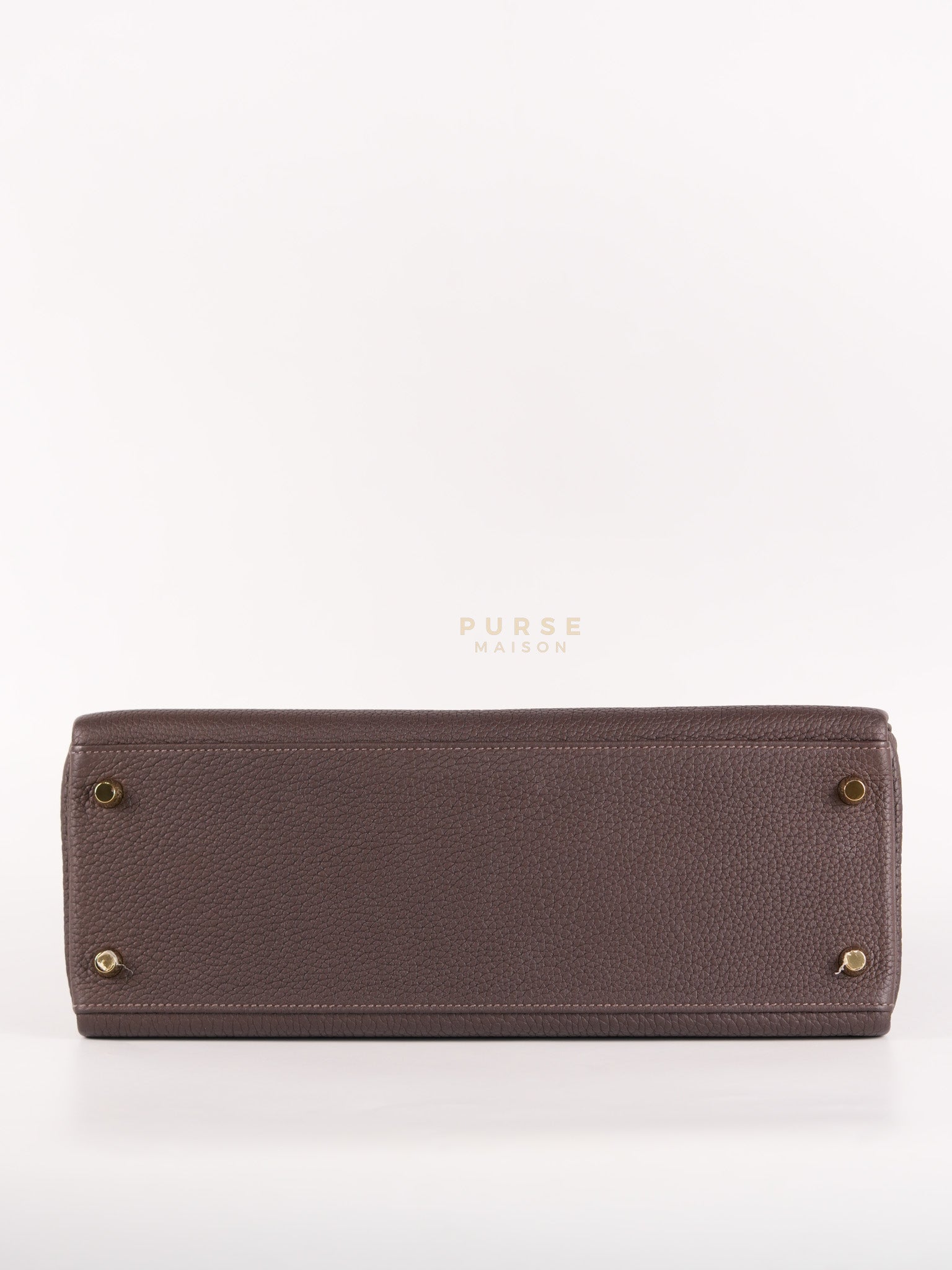 Kelly 32 Chocolate Togo Leather Gold Hardware Stamp D (2019) | Purse Maison Luxury Bags Shop