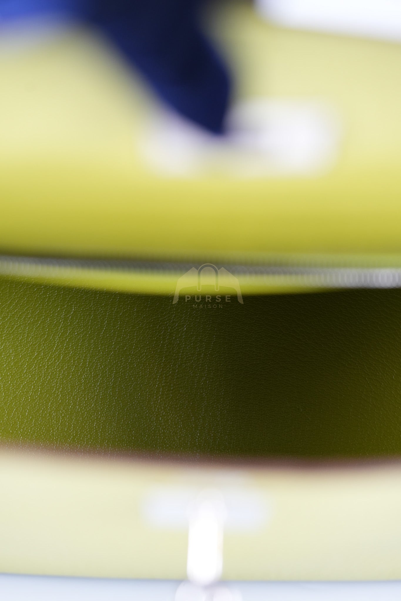 Kelly 32 Sellier Vert Anis Chevre Mysore in Palladium Hardware Stamp K Square (2007) | Purse Maison Luxury Bags Shop