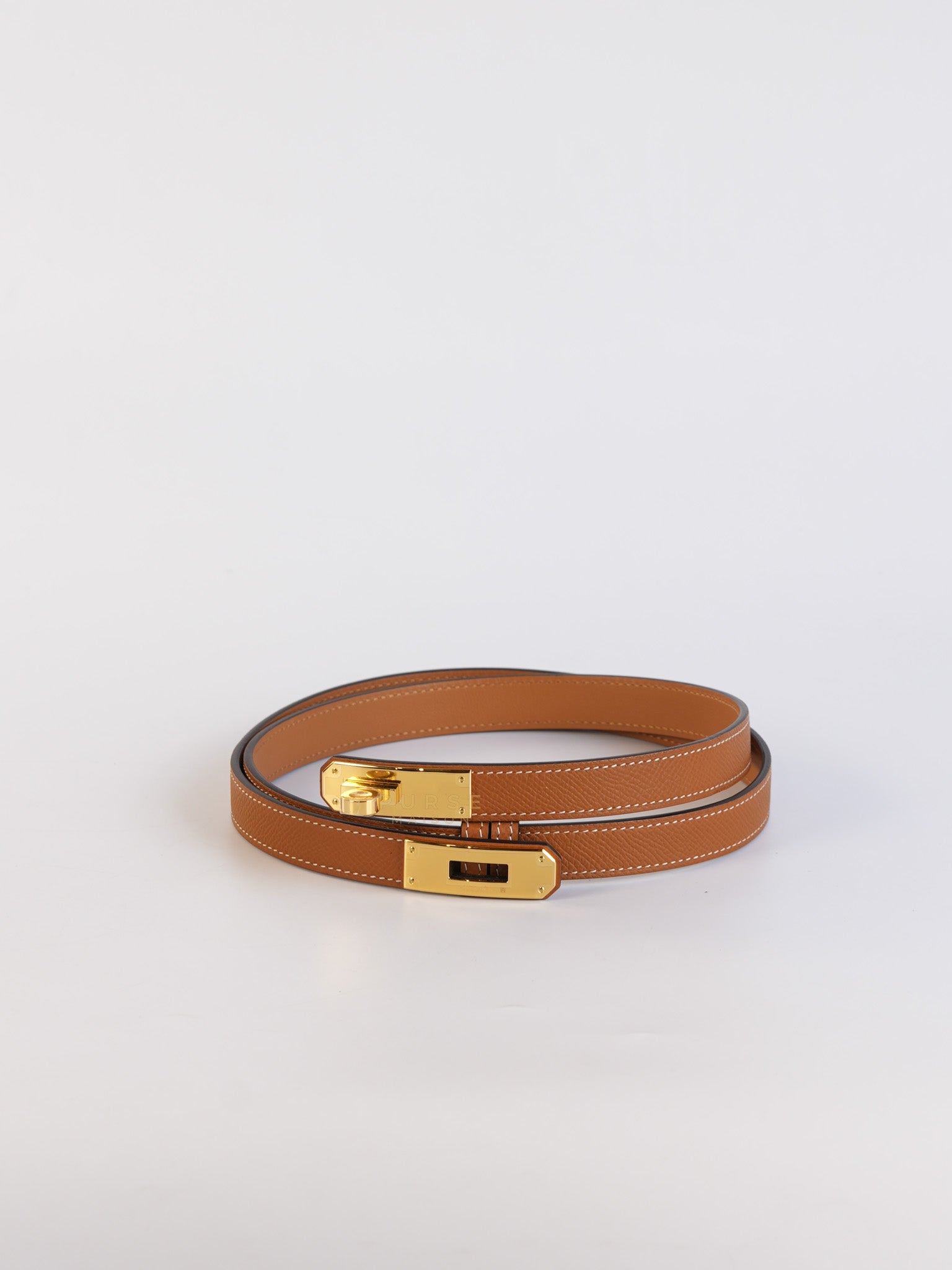 Kelly Belt Gold in Gold Hardware Stamp K (2025) | Purse Maison Luxury Bags Shop