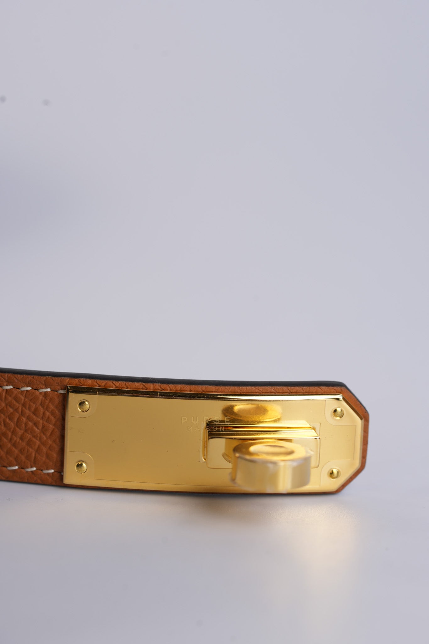 Kelly Belt Gold in Gold Hardware Stamp K (2025) | Purse Maison Luxury Bags Shop