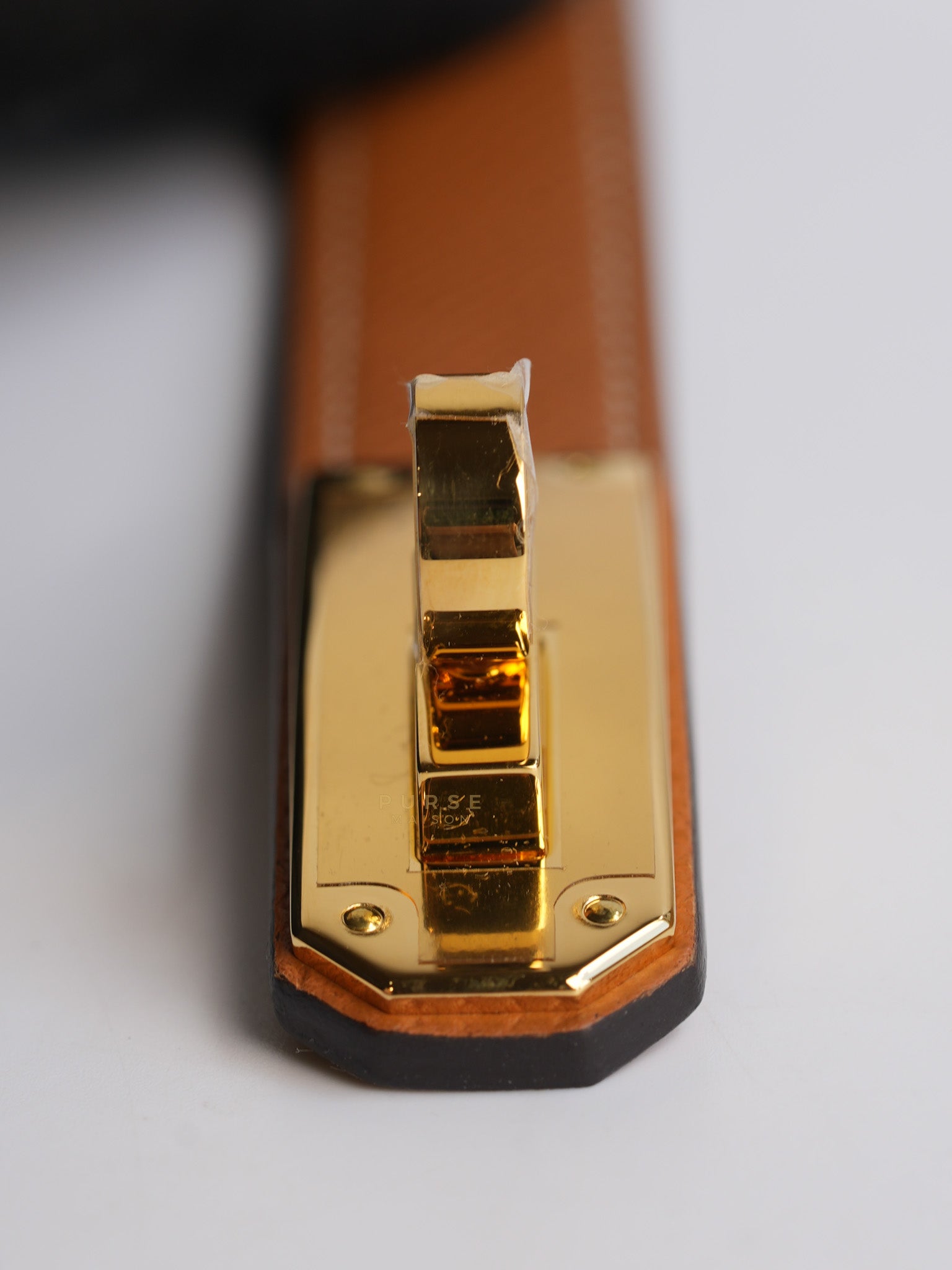 Kelly Belt Gold in Gold Hardware Stamp K (2025) | Purse Maison Luxury Bags Shop