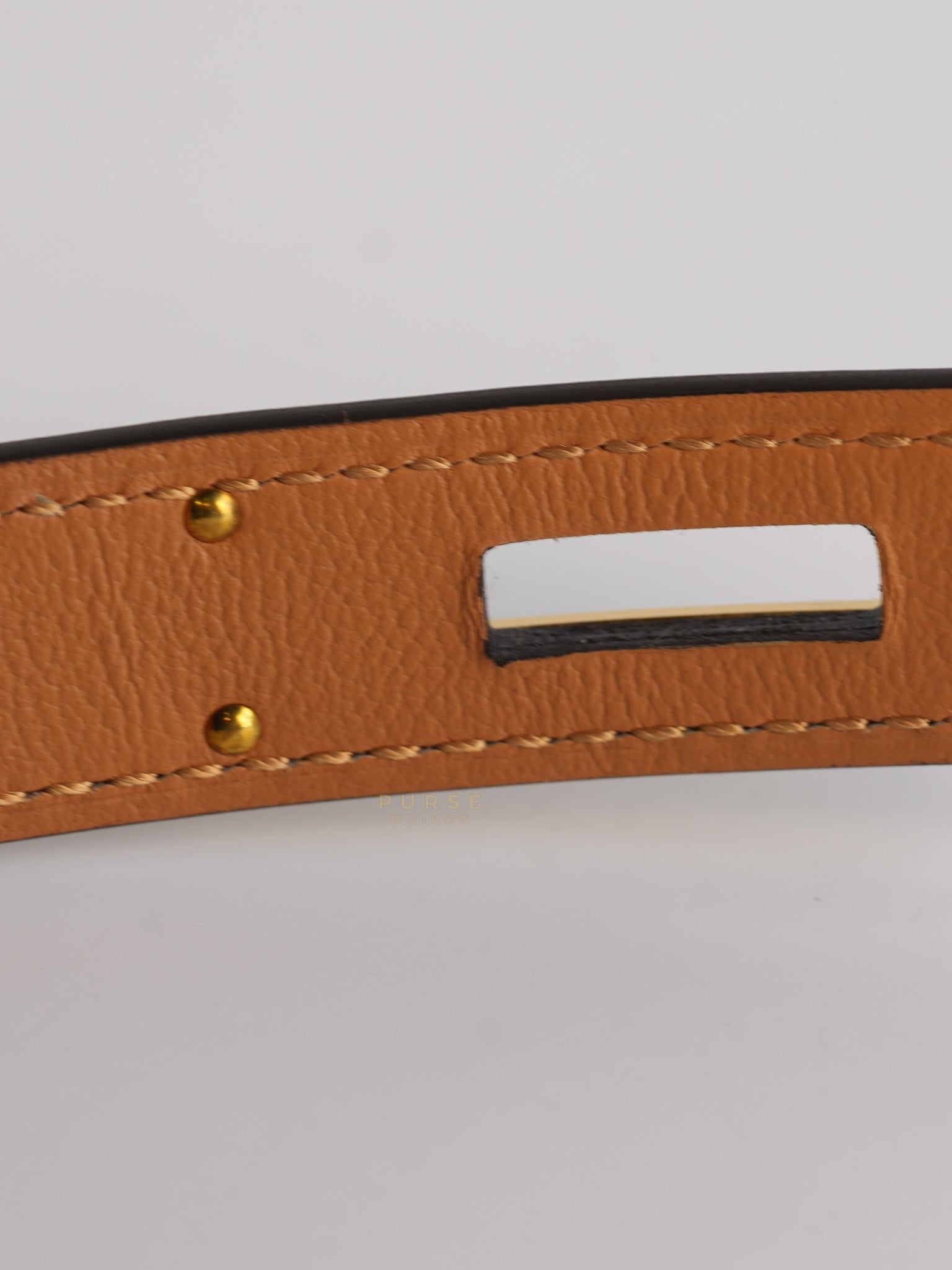 Kelly Belt Gold in Gold Hardware Stamp K (2025) | Purse Maison Luxury Bags Shop