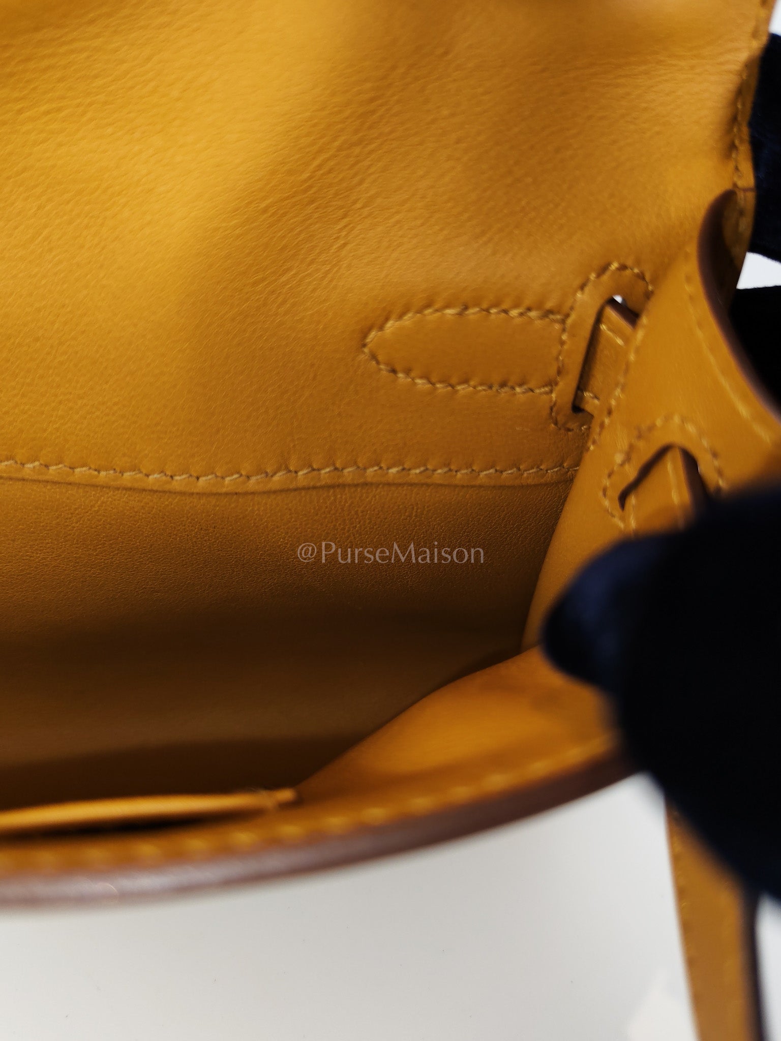 Kelly Cut Sesame Swift Leather and Gold Hardware Stamp Y (2020) | Purse Maison Luxury Bags Shop