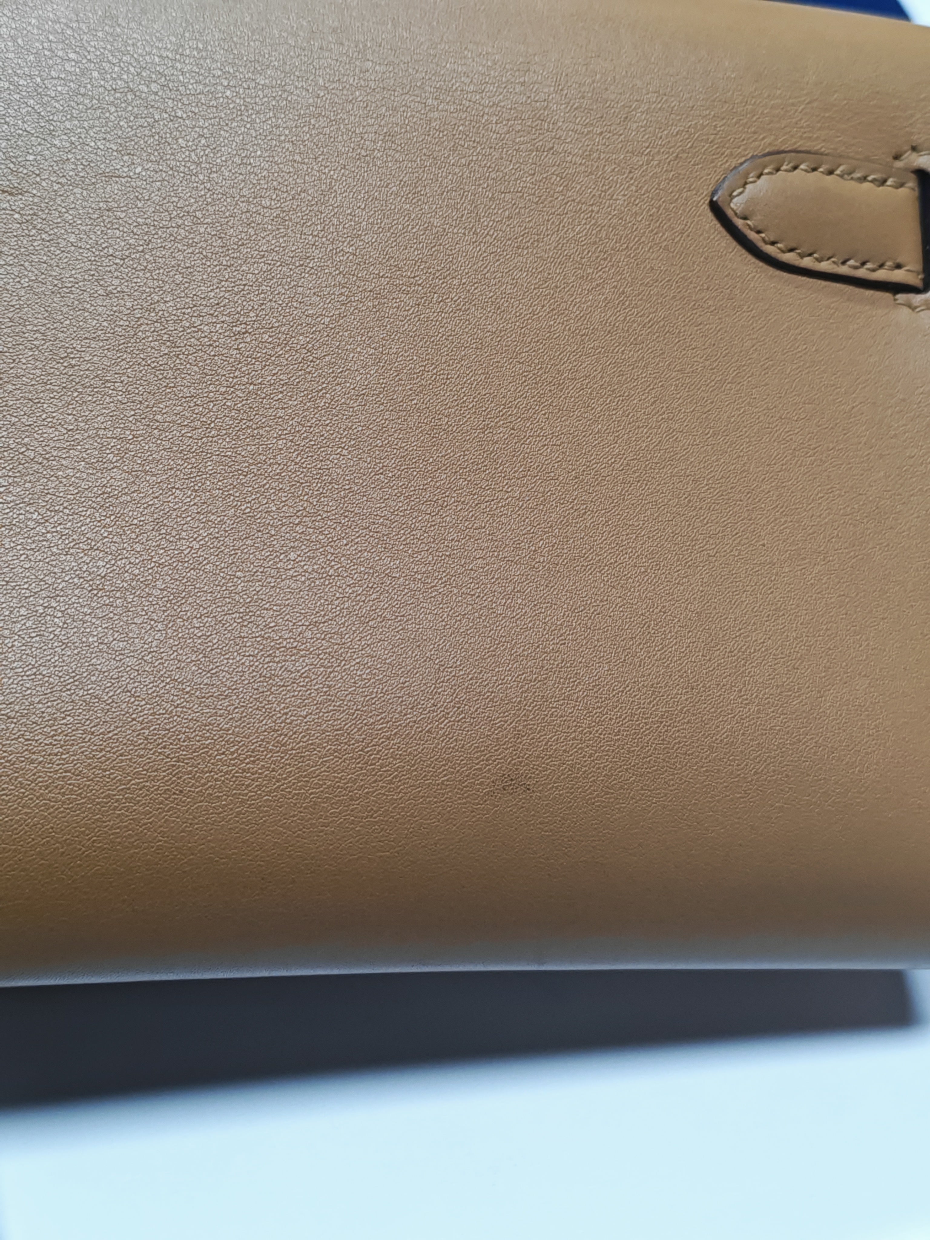 Kelly Cut Sesame Swift Leather and Gold Hardware Stamp Y (2020) | Purse Maison Luxury Bags Shop