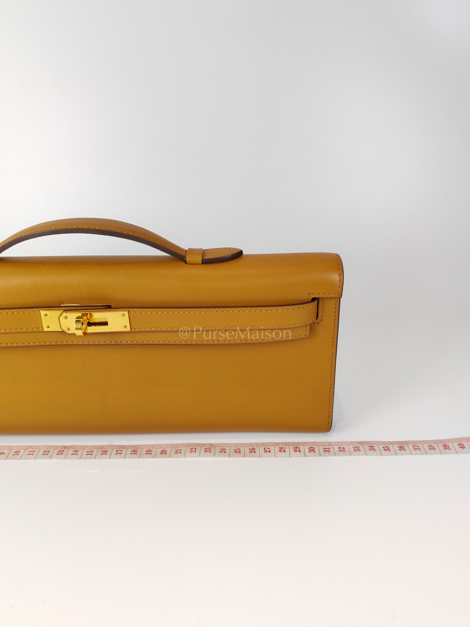 Kelly Cut Sesame Swift Leather and Gold Hardware Stamp Y (2020) | Purse Maison Luxury Bags Shop