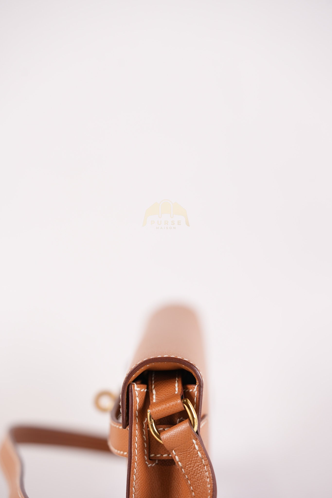 Kelly Elan in Gold in Veau Madame Leather and Gold Hardware Stamp B (2023) | Purse Maison Luxury Bags Shop