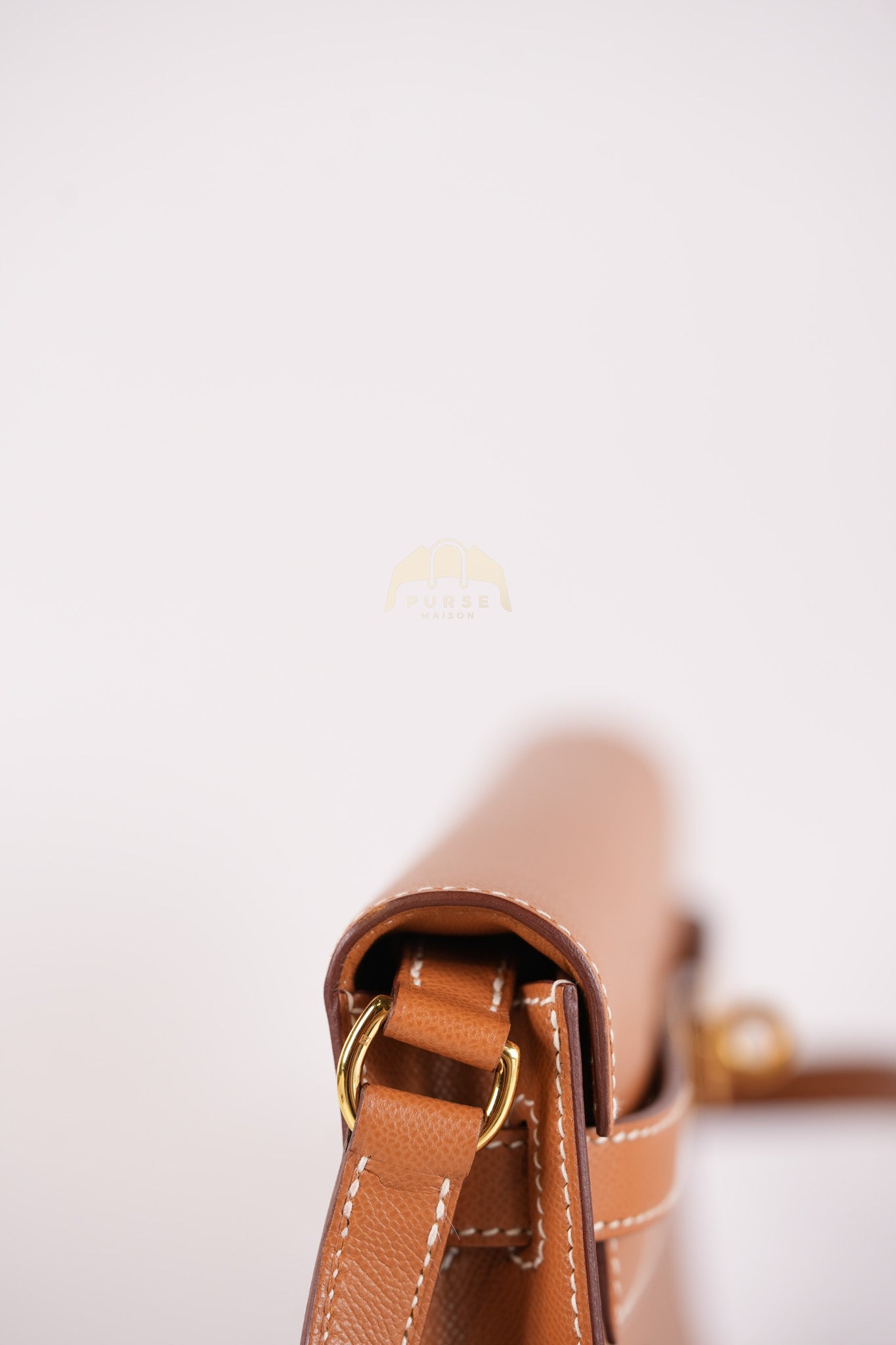 Kelly Elan in Gold in Veau Madame Leather and Gold Hardware Stamp B (2023) | Purse Maison Luxury Bags Shop