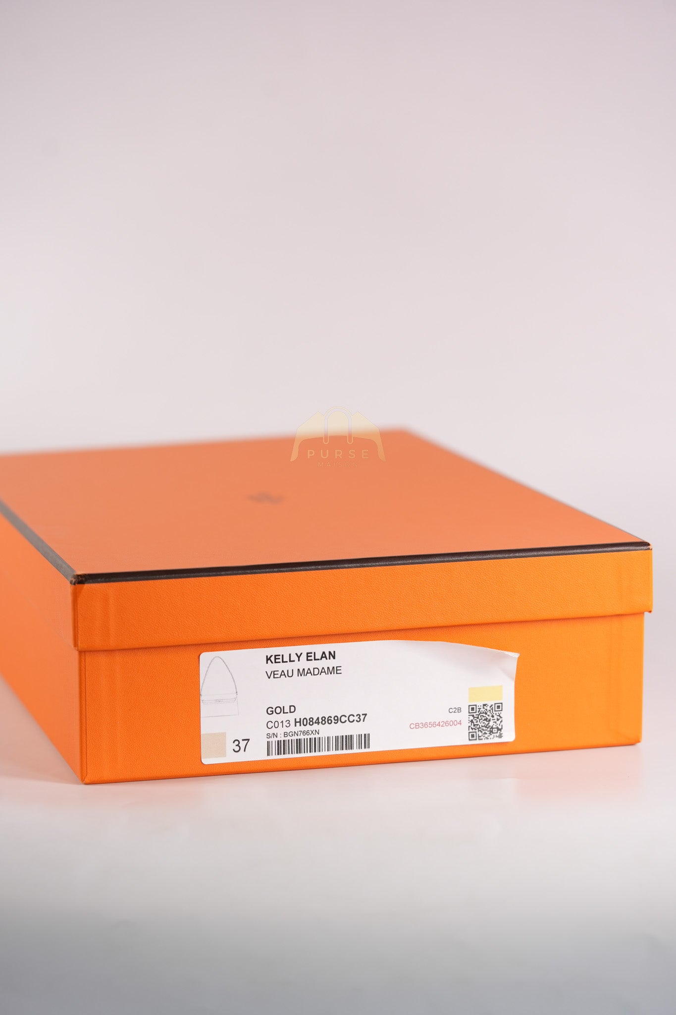 Kelly Elan in Gold in Veau Madame Leather and Gold Hardware Stamp B (2023) | Purse Maison Luxury Bags Shop