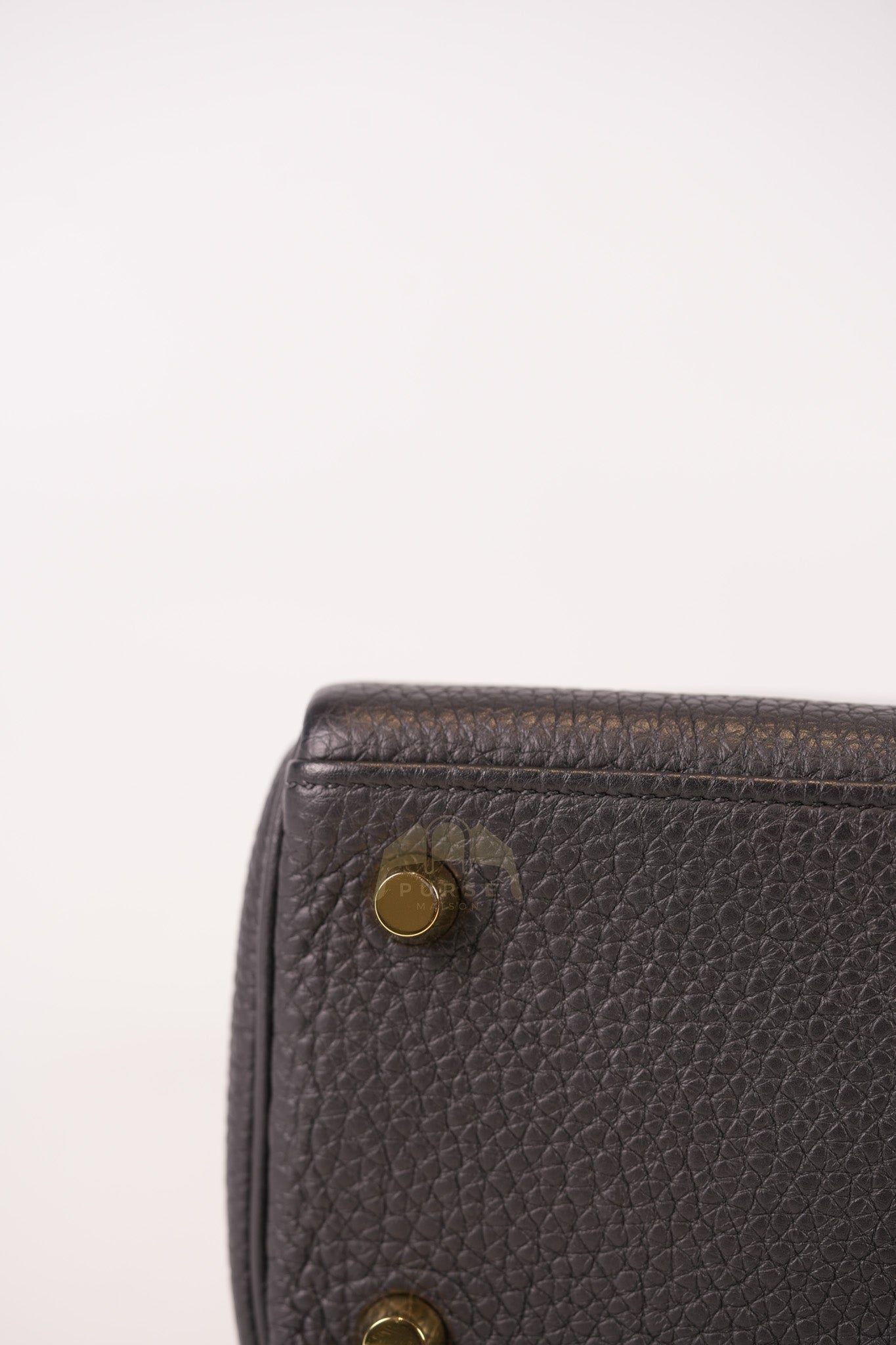 Kelly II 25 Retourne in Noir Togo Leather & Gold Hardware Stamp Y(2020) | Purse Maison Luxury Bags Shop