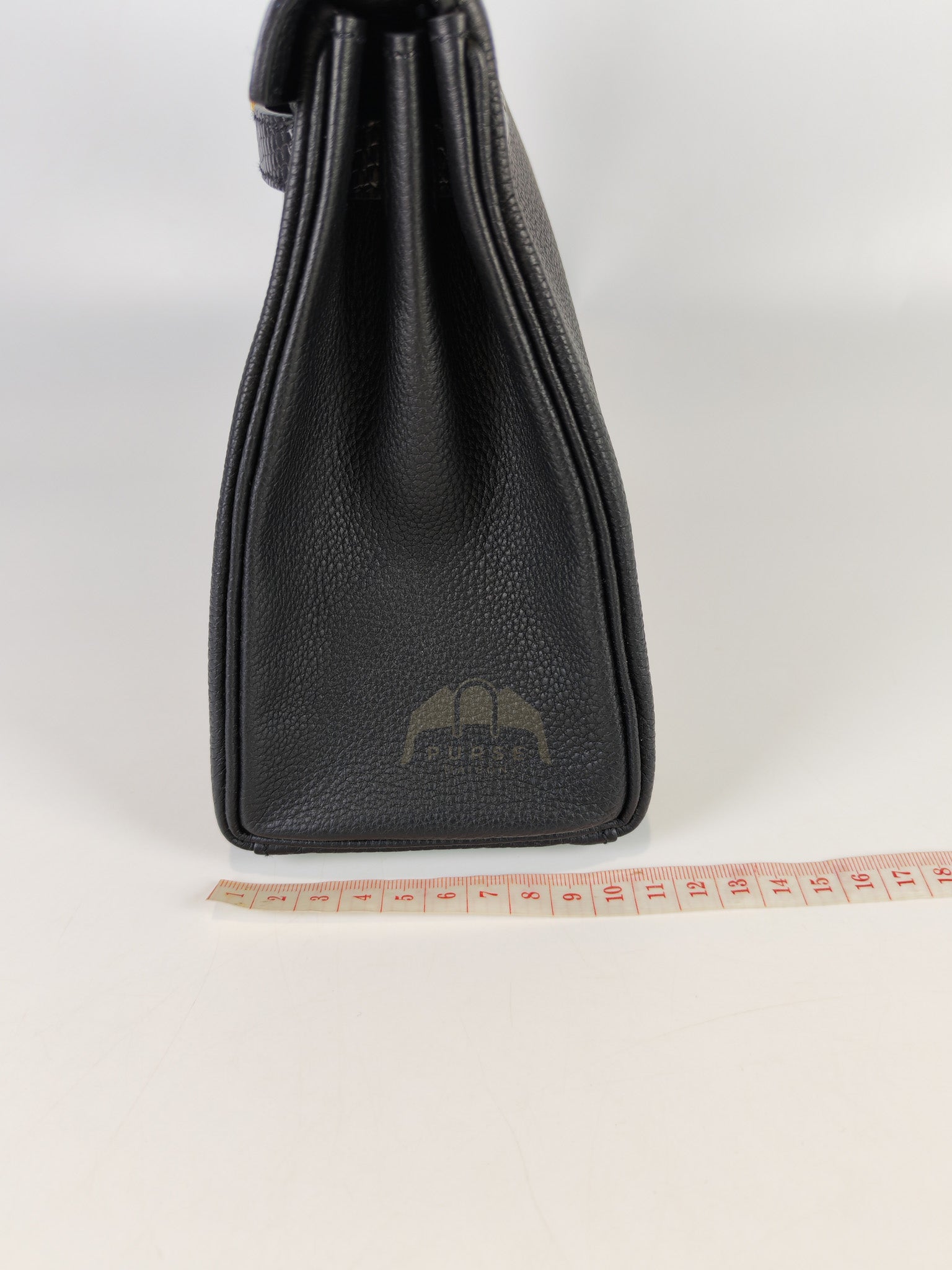 Kelly II 25 Retourne in Noir Togo Leather & Lizard Touch Gold Hardware Stamp B(2023) | Purse Maison Luxury Bags Shop