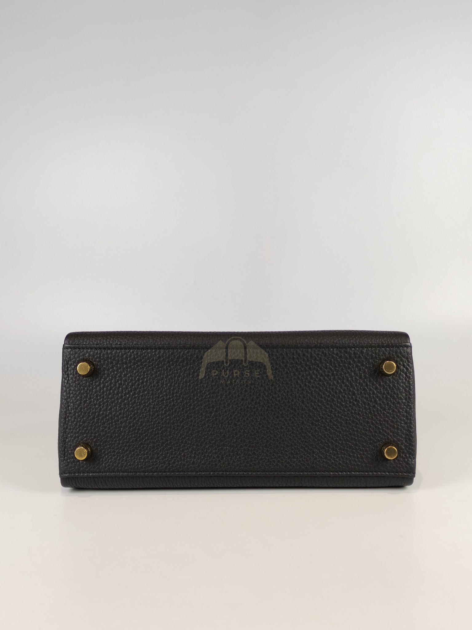 Kelly II 25 Retourne in Noir Togo Leather & Lizard Touch Gold Hardware Stamp B(2023) | Purse Maison Luxury Bags Shop