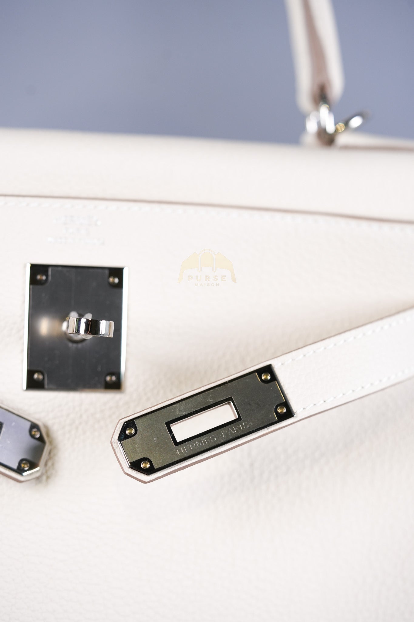 Kelly II Retourne 28 in Craie Togo Leather Palladium Hardware Stamp K(2025) | Purse Maison Luxury Bags Shop