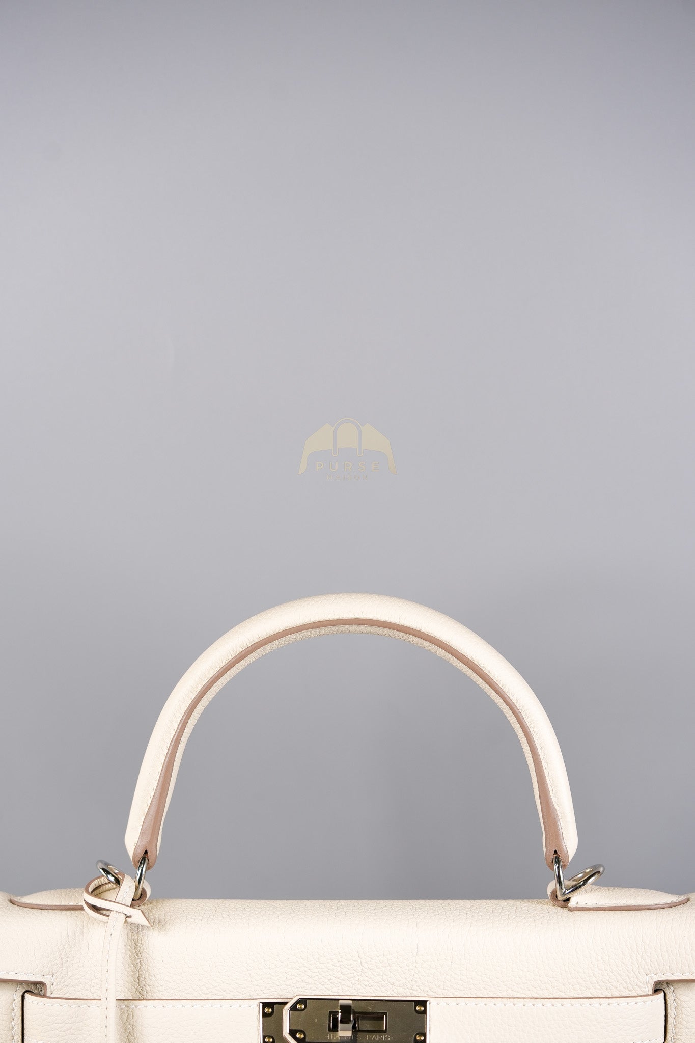 Kelly II Retourne 28 in Craie Togo Leather Palladium Hardware Stamp K(2025) | Purse Maison Luxury Bags Shop