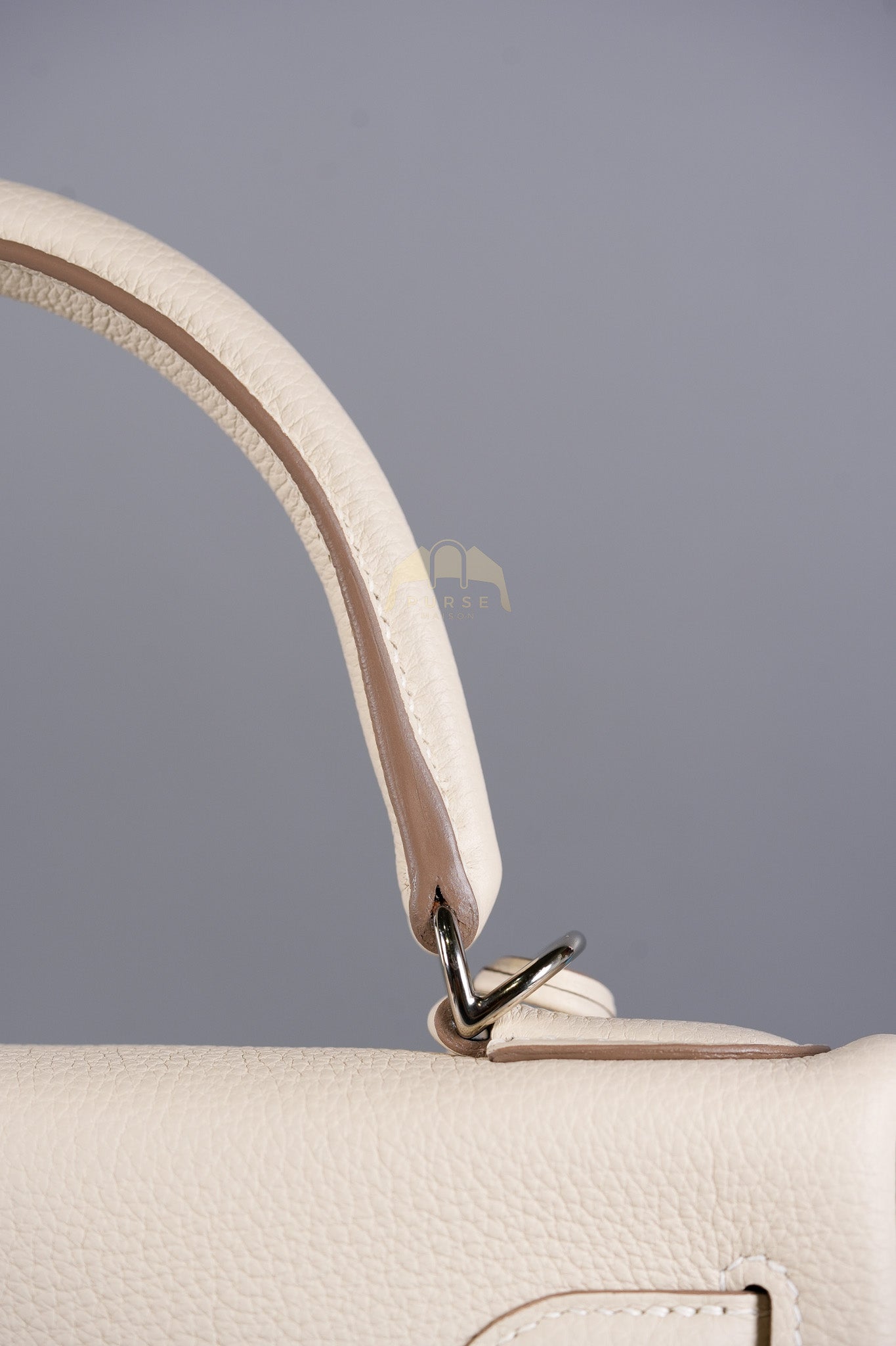 Kelly II Retourne 28 in Craie Togo Leather Palladium Hardware Stamp K(2025) | Purse Maison Luxury Bags Shop