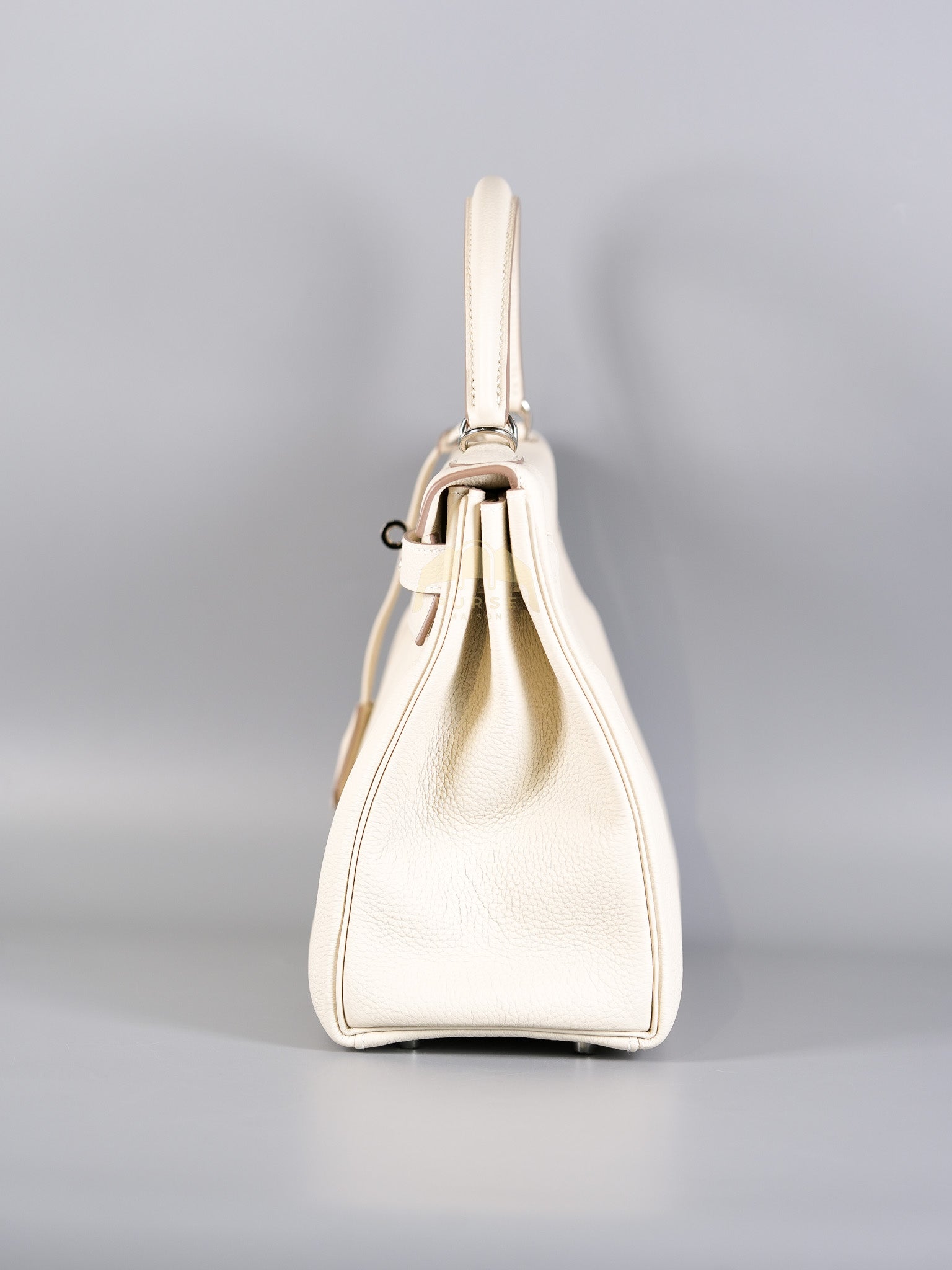 Kelly II Retourne 28 in Craie Togo Leather Palladium Hardware Stamp K(2025) | Purse Maison Luxury Bags Shop