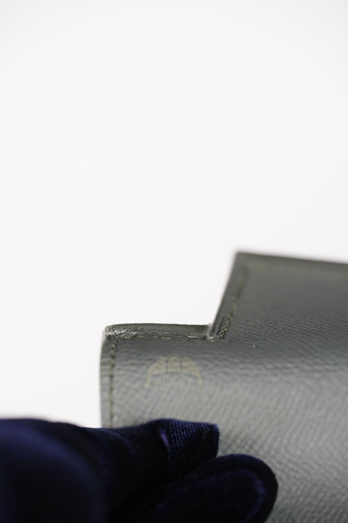 Kelly II Sellier 28 in Vert Amande Epsom Leather Palladium Hardware Stamp D(2019) | Purse Maison Luxury Bags Shop