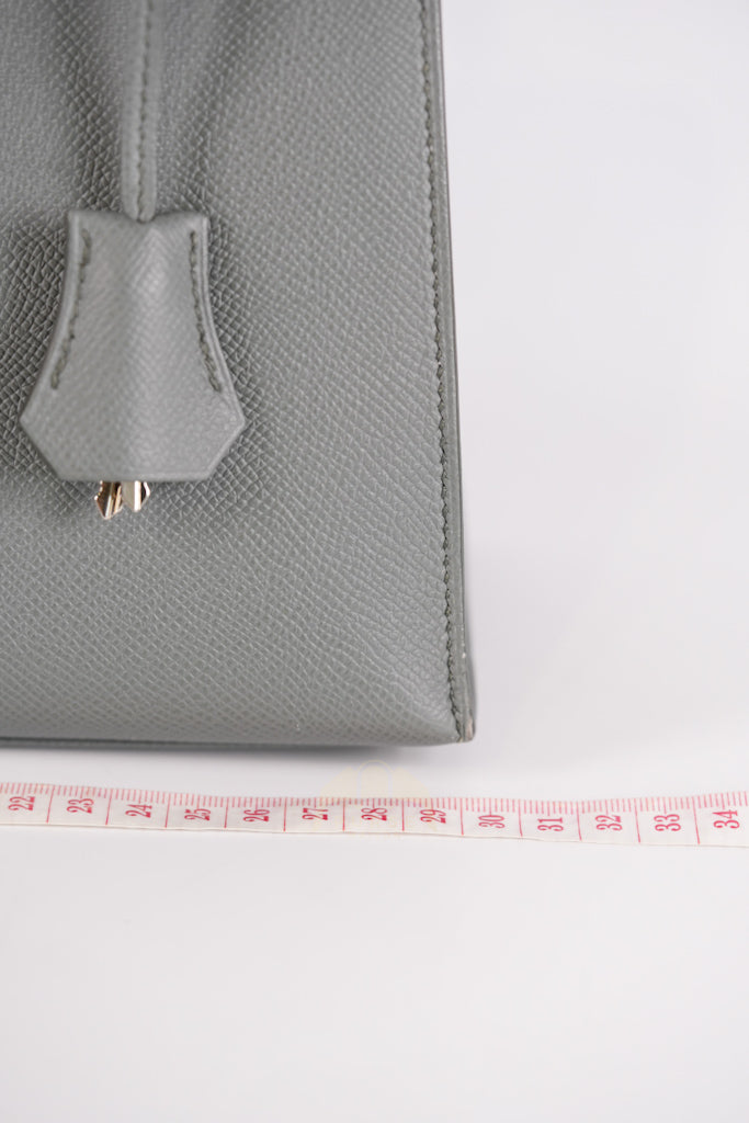 Kelly II Sellier 28 in Vert Amande Epsom Leather Palladium Hardware Stamp D(2019) | Purse Maison Luxury Bags Shop