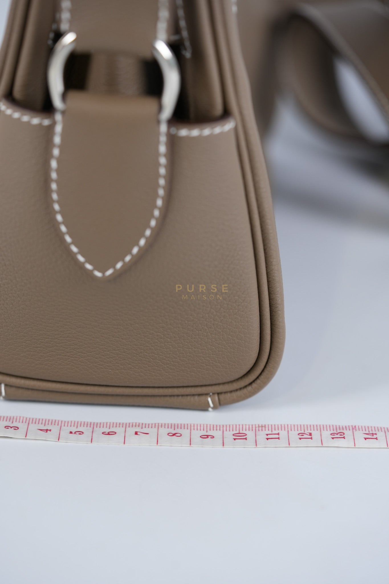 Kelly Messenger PM in Etoupe Evercolor Leather Palladium Hardware Stamp K (2025) | Purse Maison Luxury Bags Shop