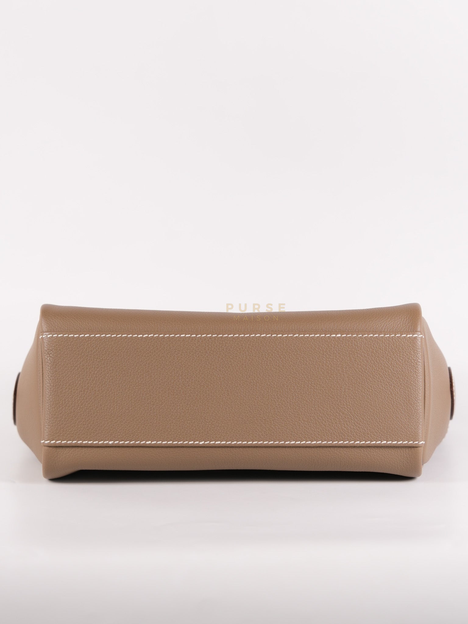 Kelly Messenger PM in Etoupe Evercolor Leather Palladium Hardware Stamp K (2025) | Purse Maison Luxury Bags Shop