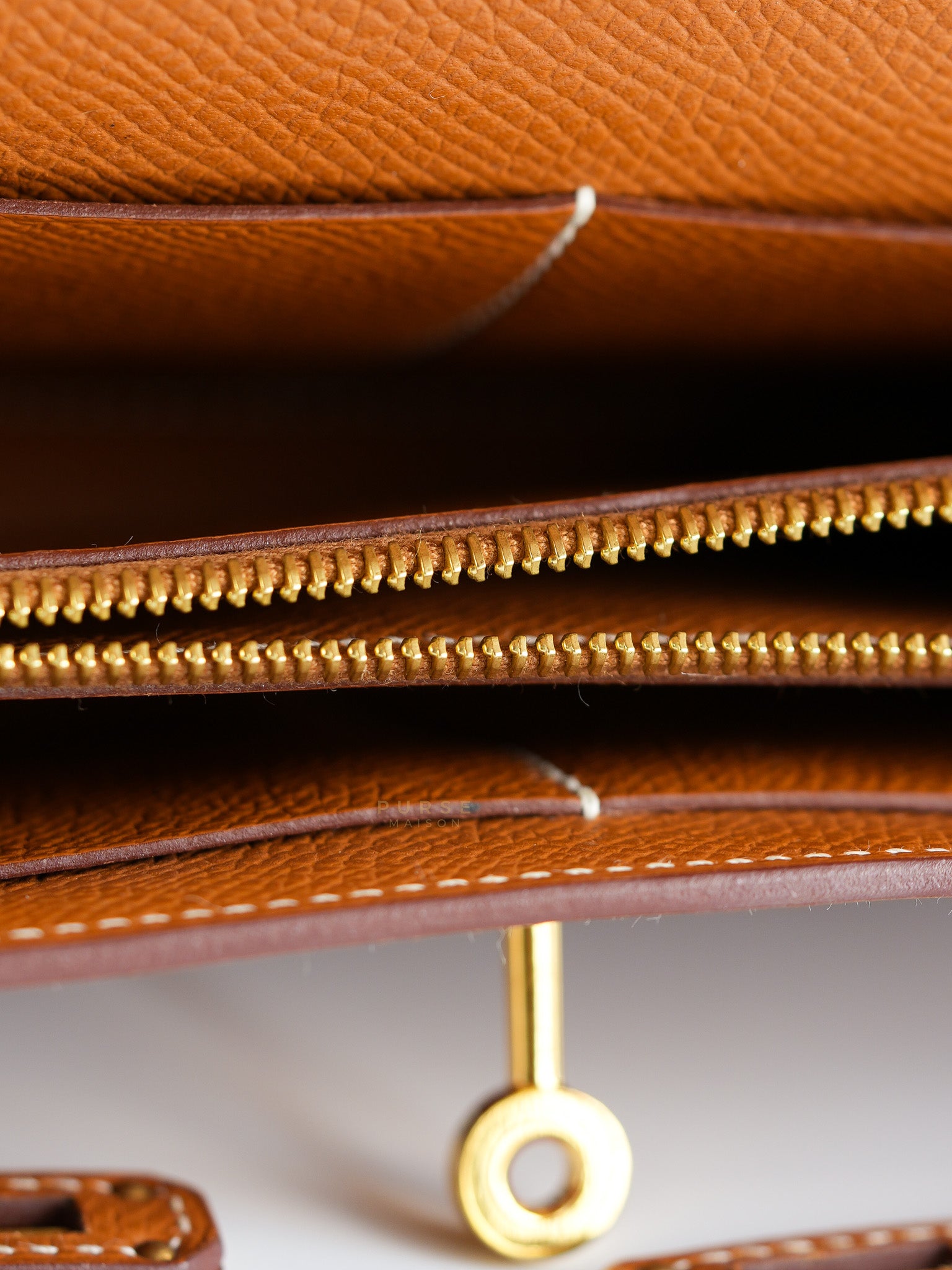 Kelly To Go in Gold Epsom Leather Gold Hardware Stamp U (2022) | Purse Maison Luxury Bags Shop