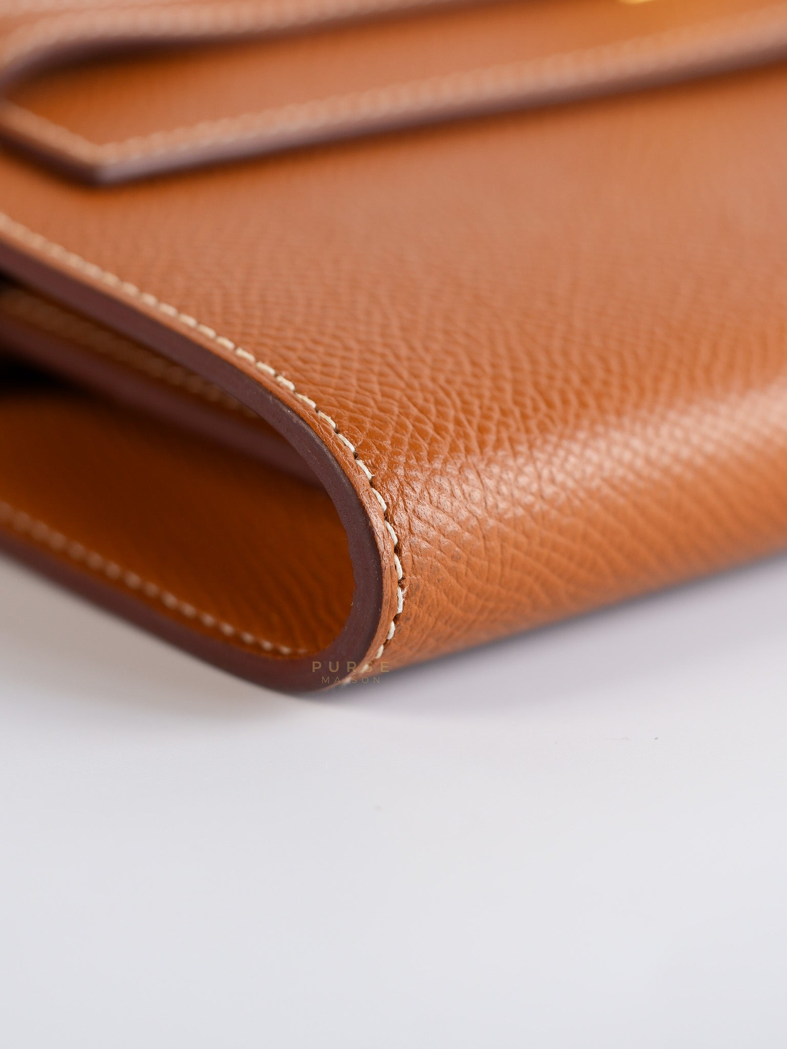 Kelly To Go in Gold Epsom Leather Gold Hardware Stamp U (2022) | Purse Maison Luxury Bags Shop