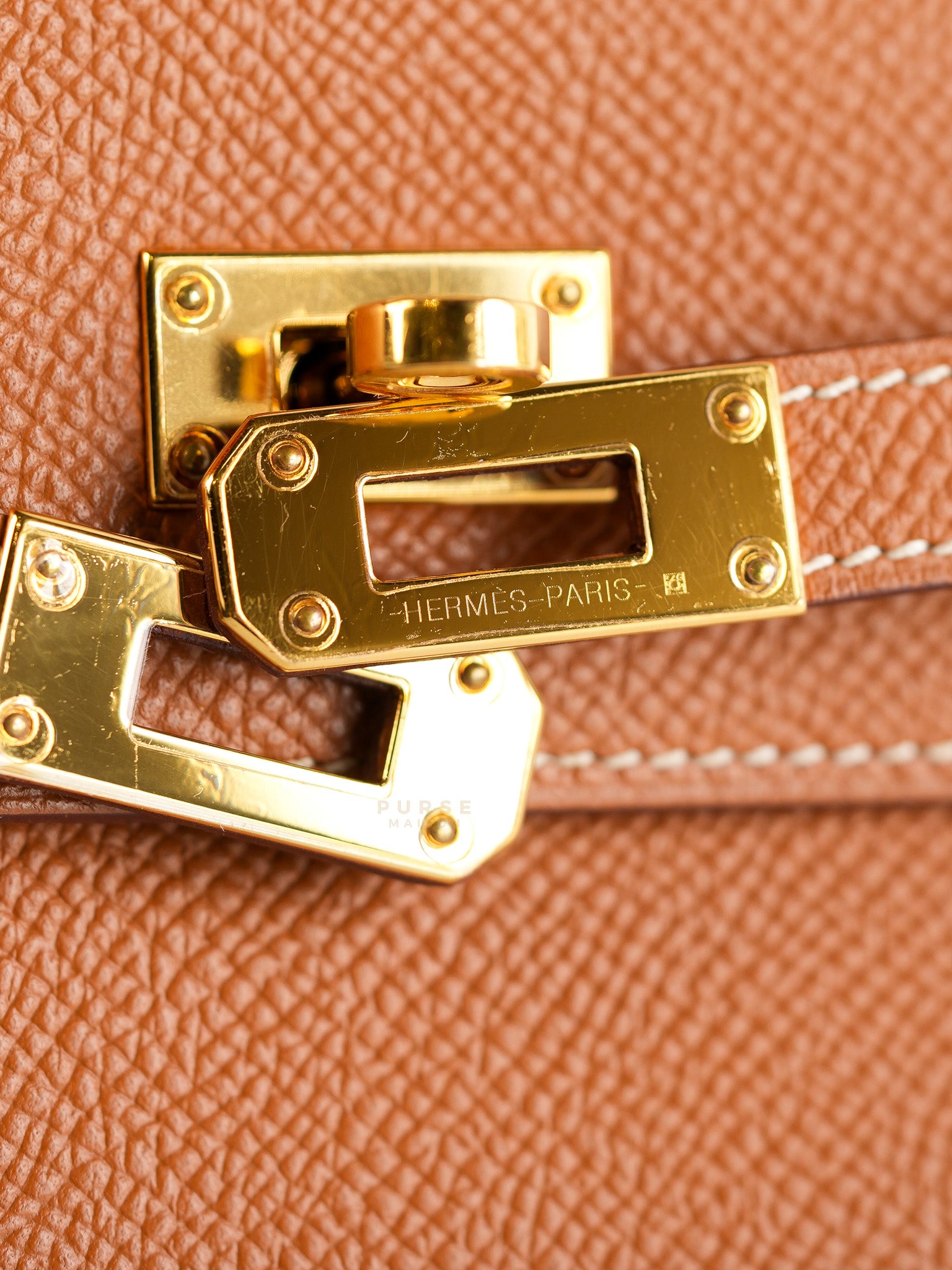 Kelly To Go in Gold Epsom Leather Gold Hardware Stamp U (2022) | Purse Maison Luxury Bags Shop